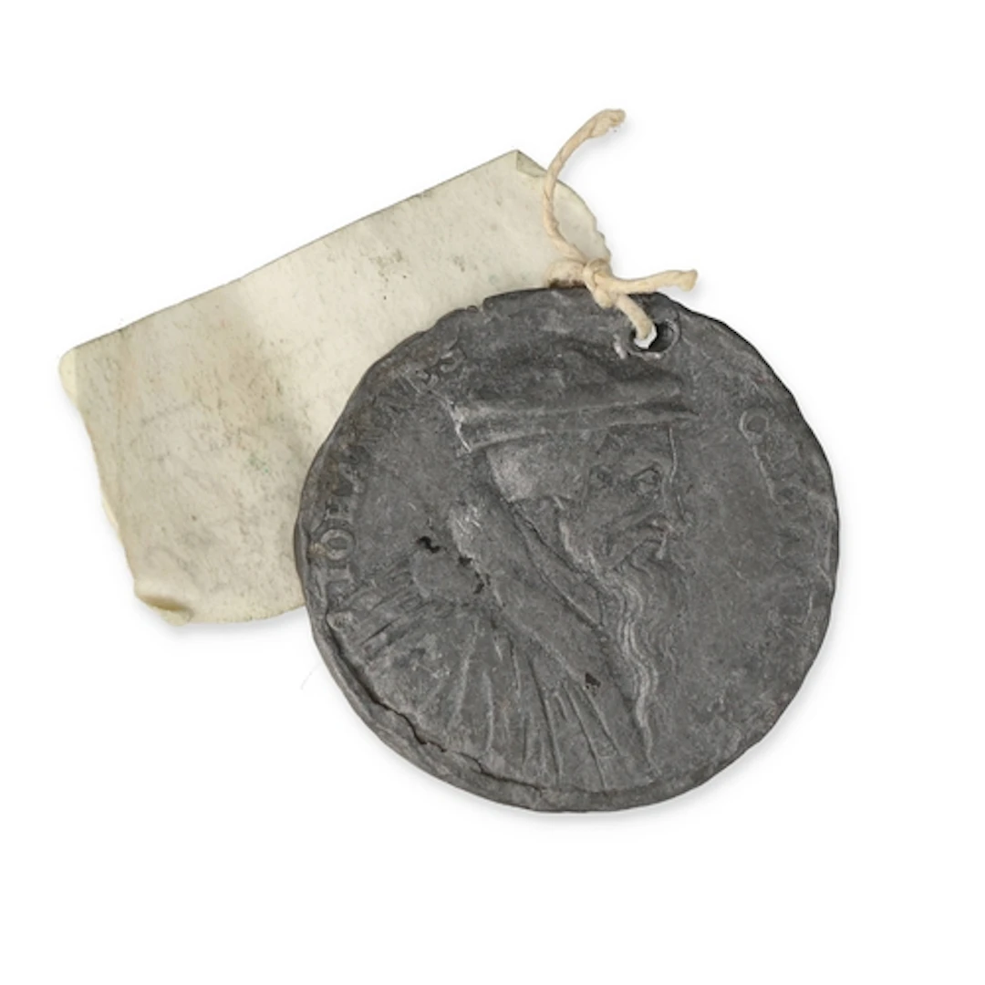 A SWEDISH SILVER MEDAL CIRCA 1690's, JOHN CALVIN BY A. KARLS...