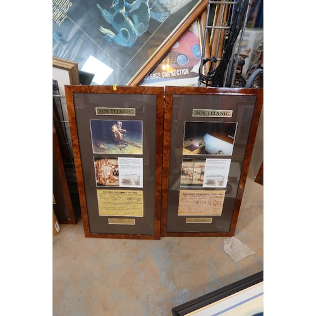 Two SOS Titanic Ltd Photo Facsimile message etc