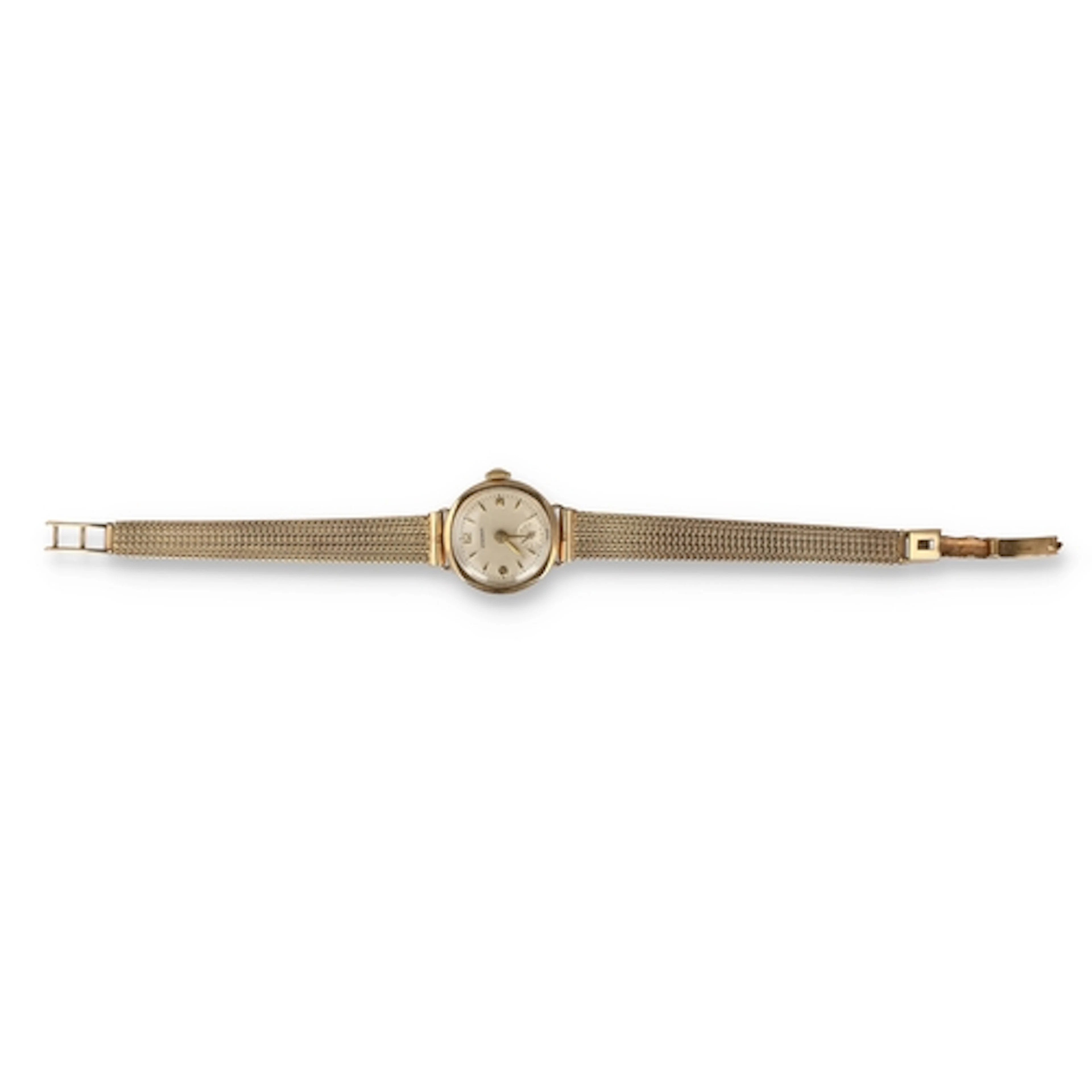 A 9CT GOLD ETERNA WRISTWATCH WITH 9CT GOLD STRAP Weight: 23g...