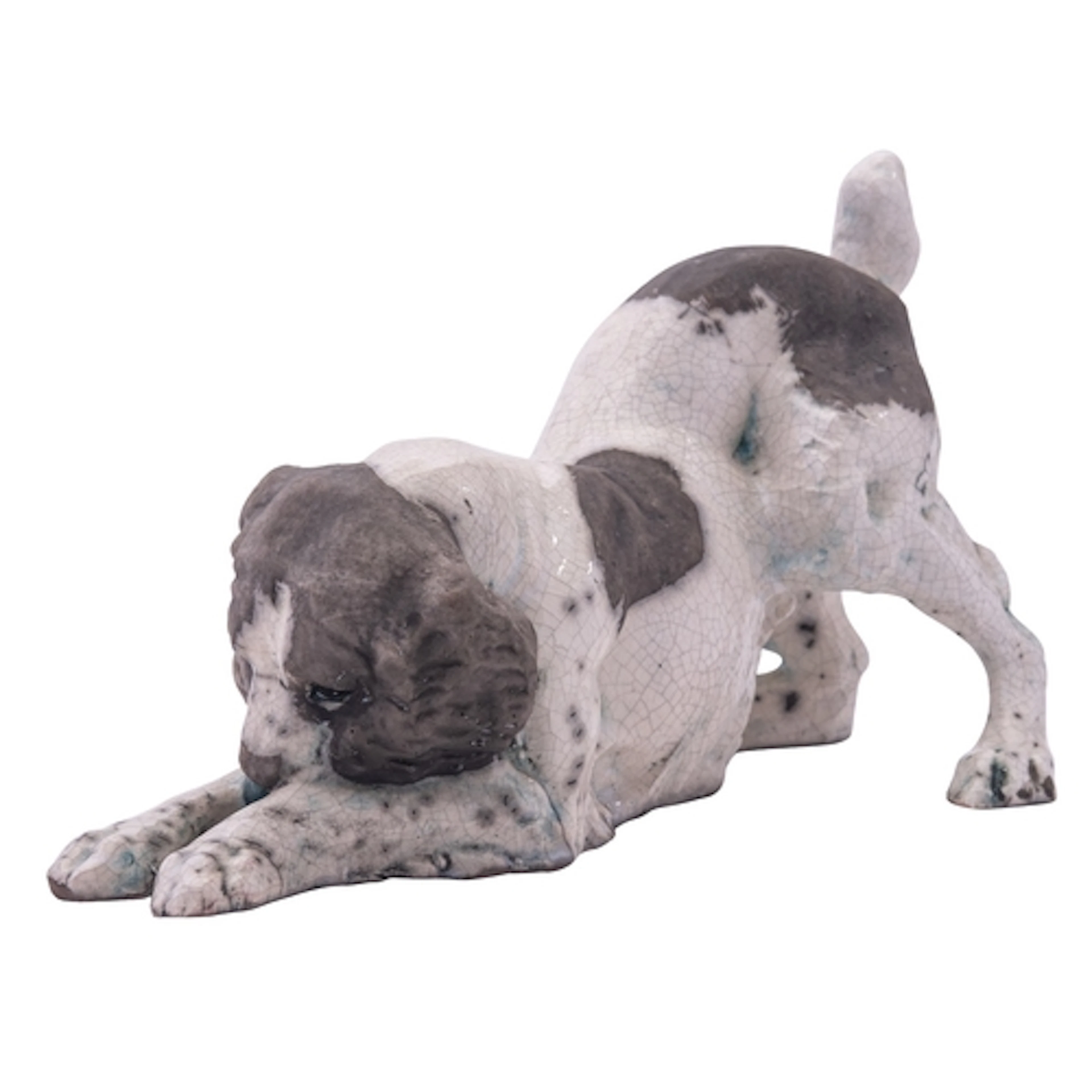 Keza Rudge [Contemporary] a raku fired sculpture of a playfu...