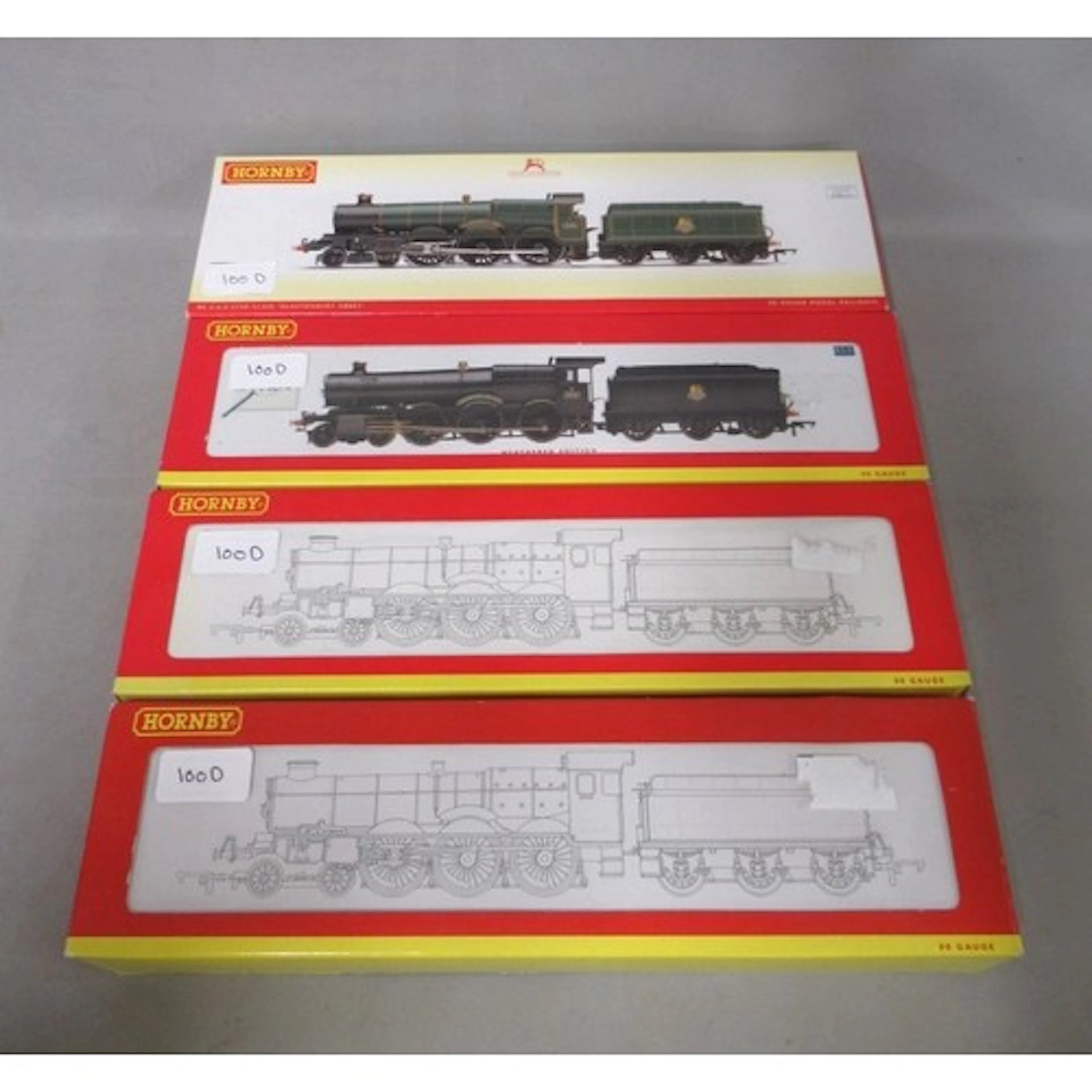 Four Hornby OO gauge locomotives with tenders, R2424, R2548,...