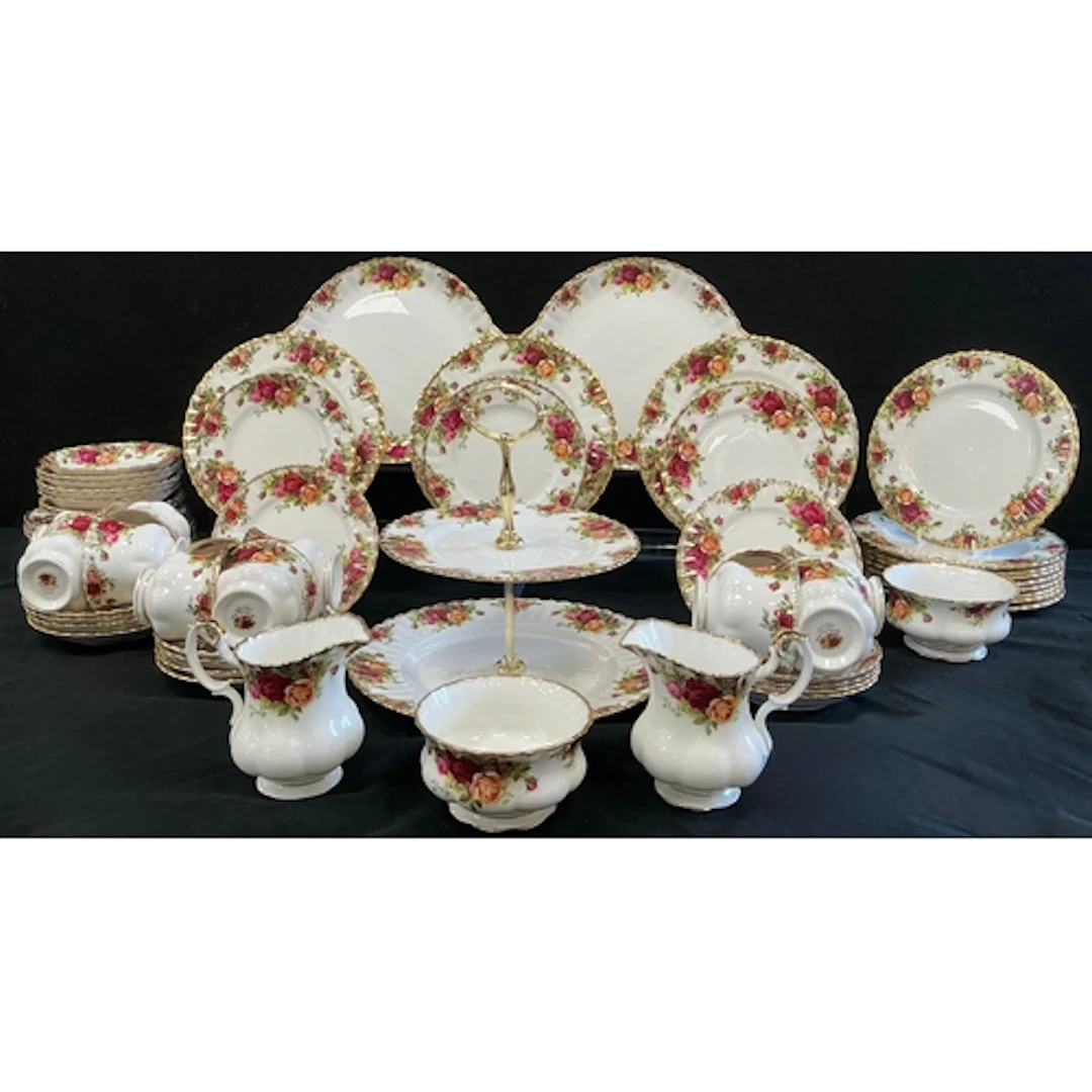 A Royal Albert Old Country Roses tea set to include twelve t...