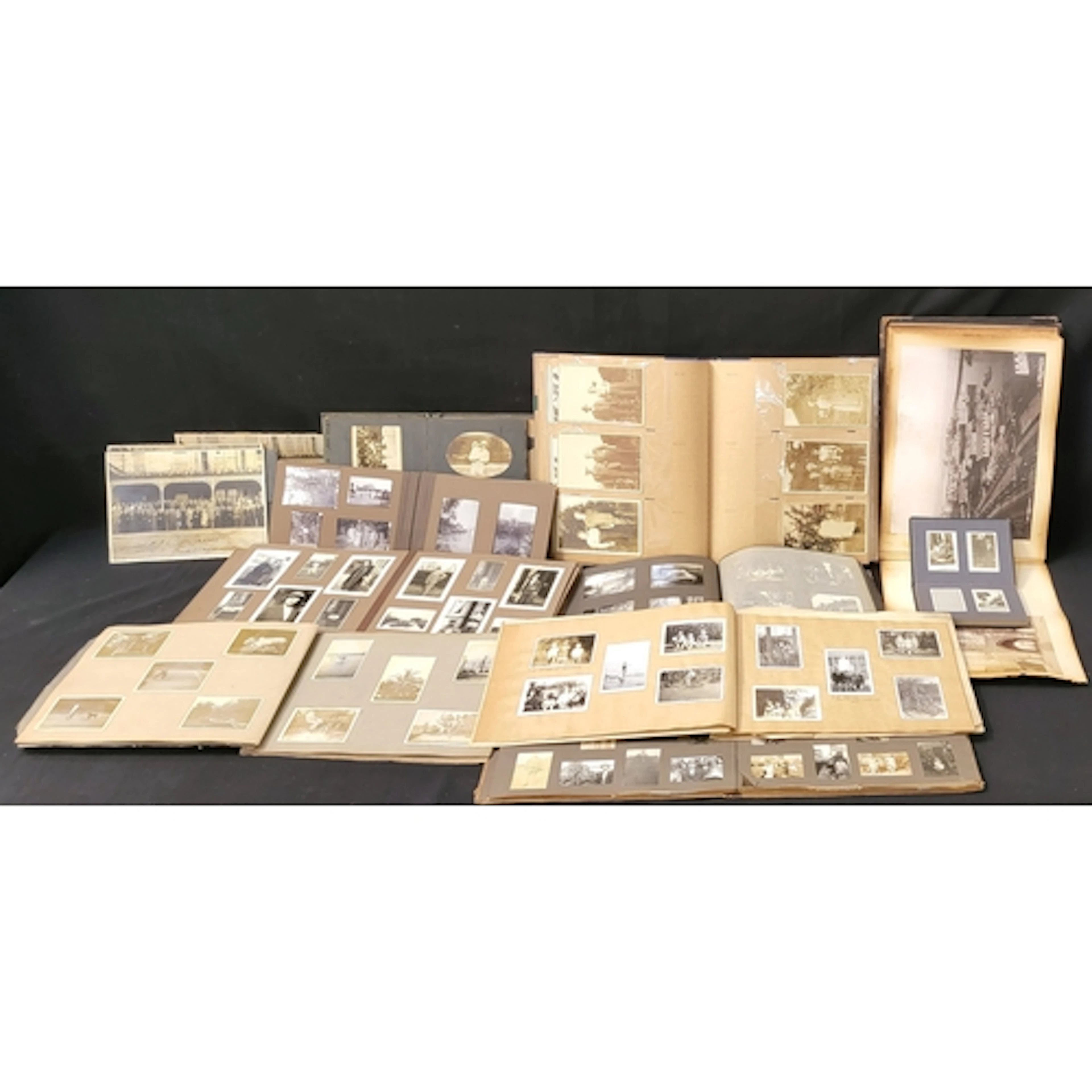 COLLECTION OF VINTAGE PHOTO ALBUMS comprising mostly example...