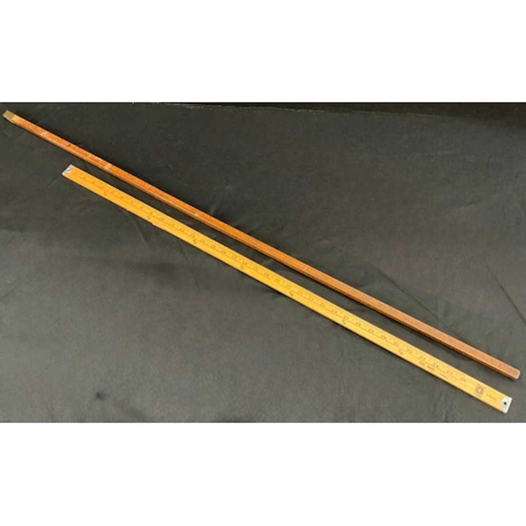 A late 19th century beer barrel measuring dip stick, makers ...