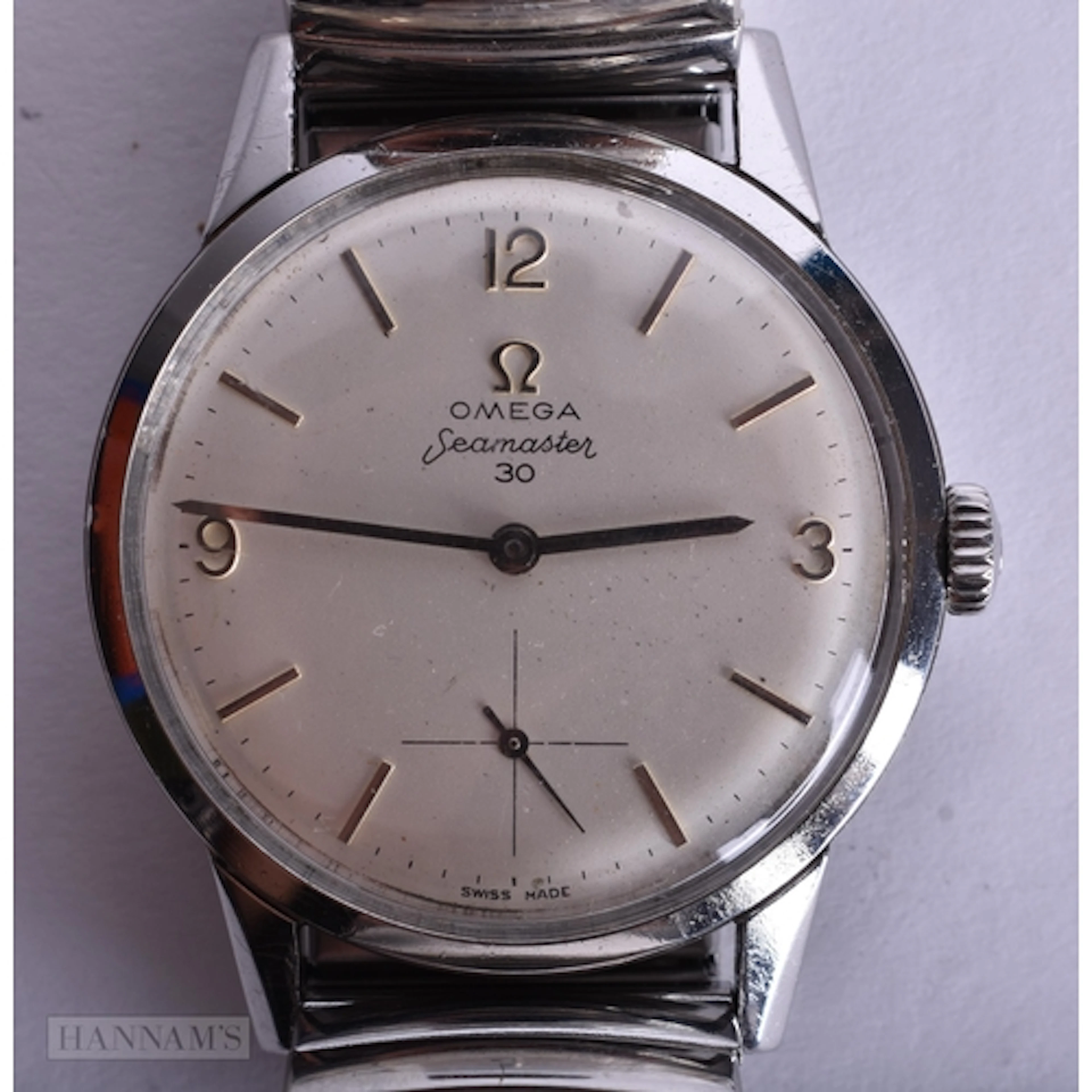 Vintage Omega Seamaster 30. 3.6 cm incl crown. Working