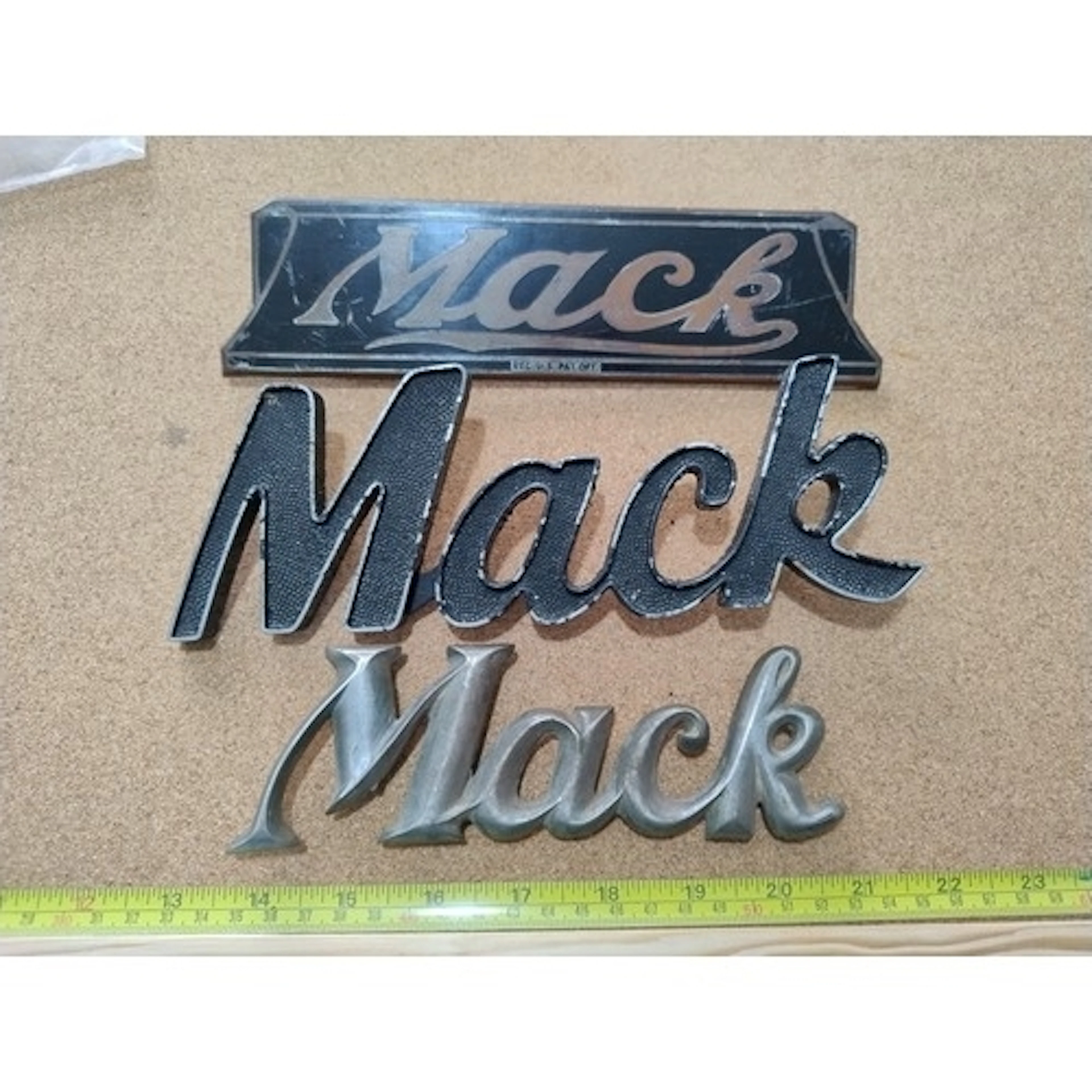 3 Mack car badges