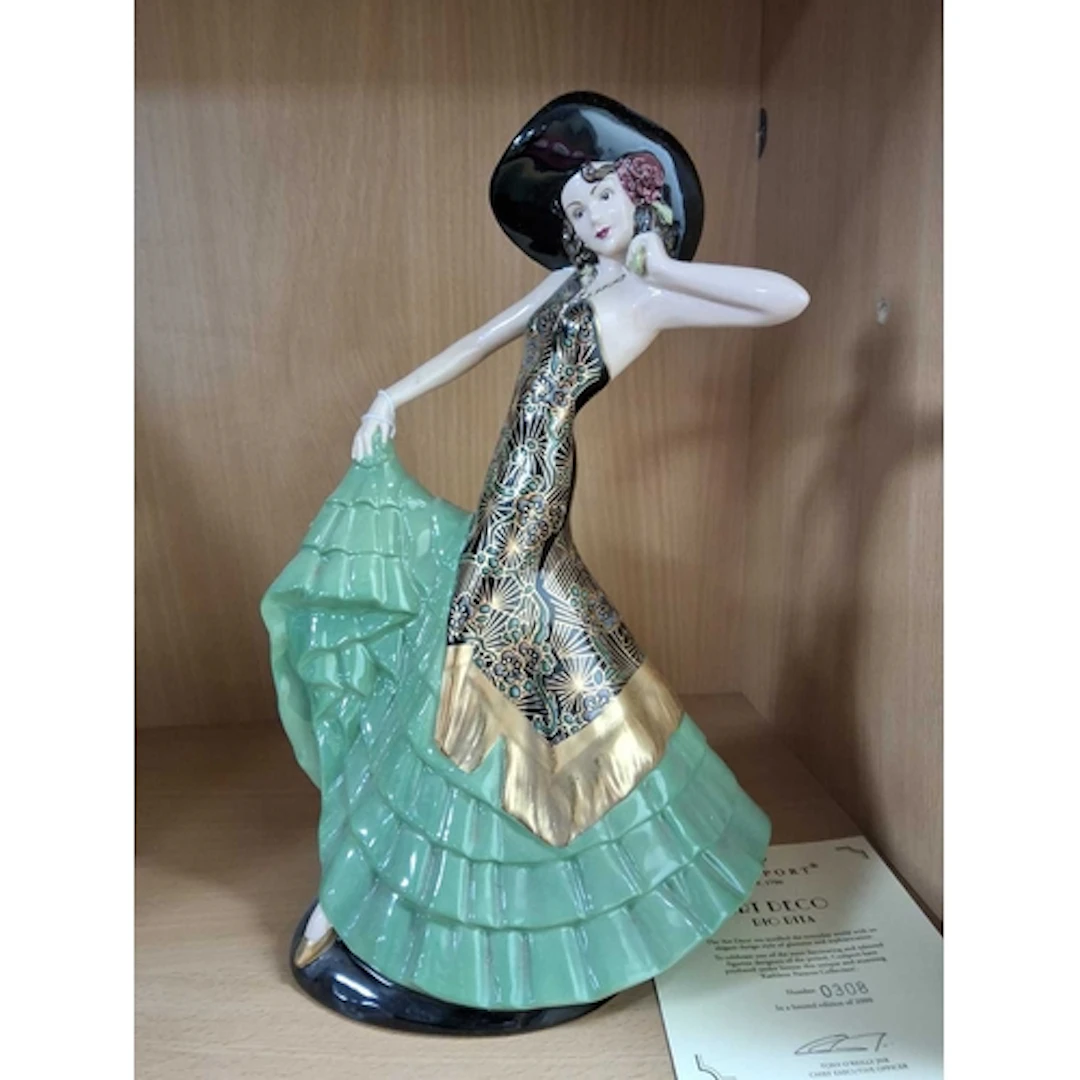 A LIMITED EDITION COALPORT 'ART DECO' FIGURE - RIO RITA, fro...