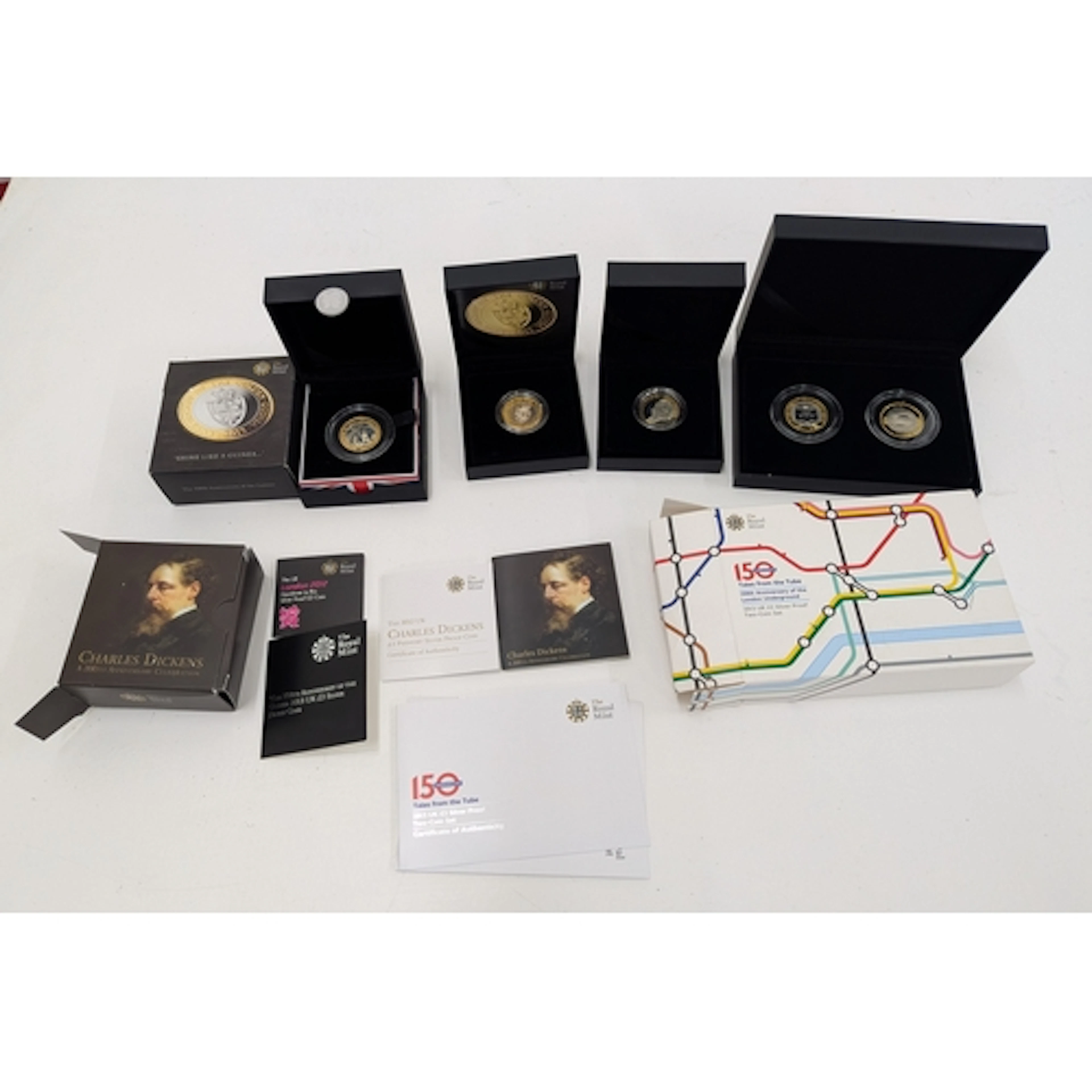 Silver proof £2 coins to include the 350th anniversary of th...