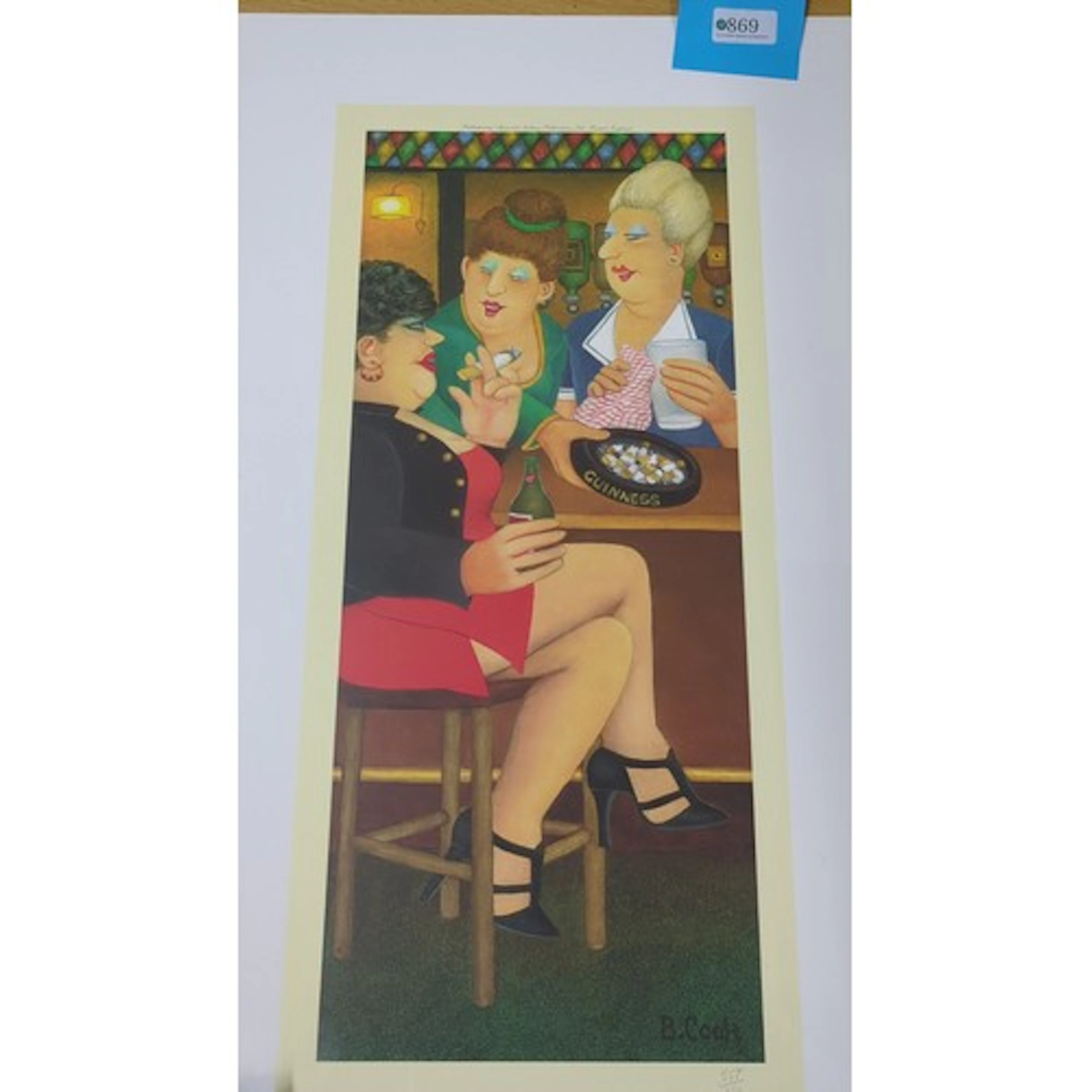 Beryl Cook, ‘The Last Gasp’—a limited edition colour print d...