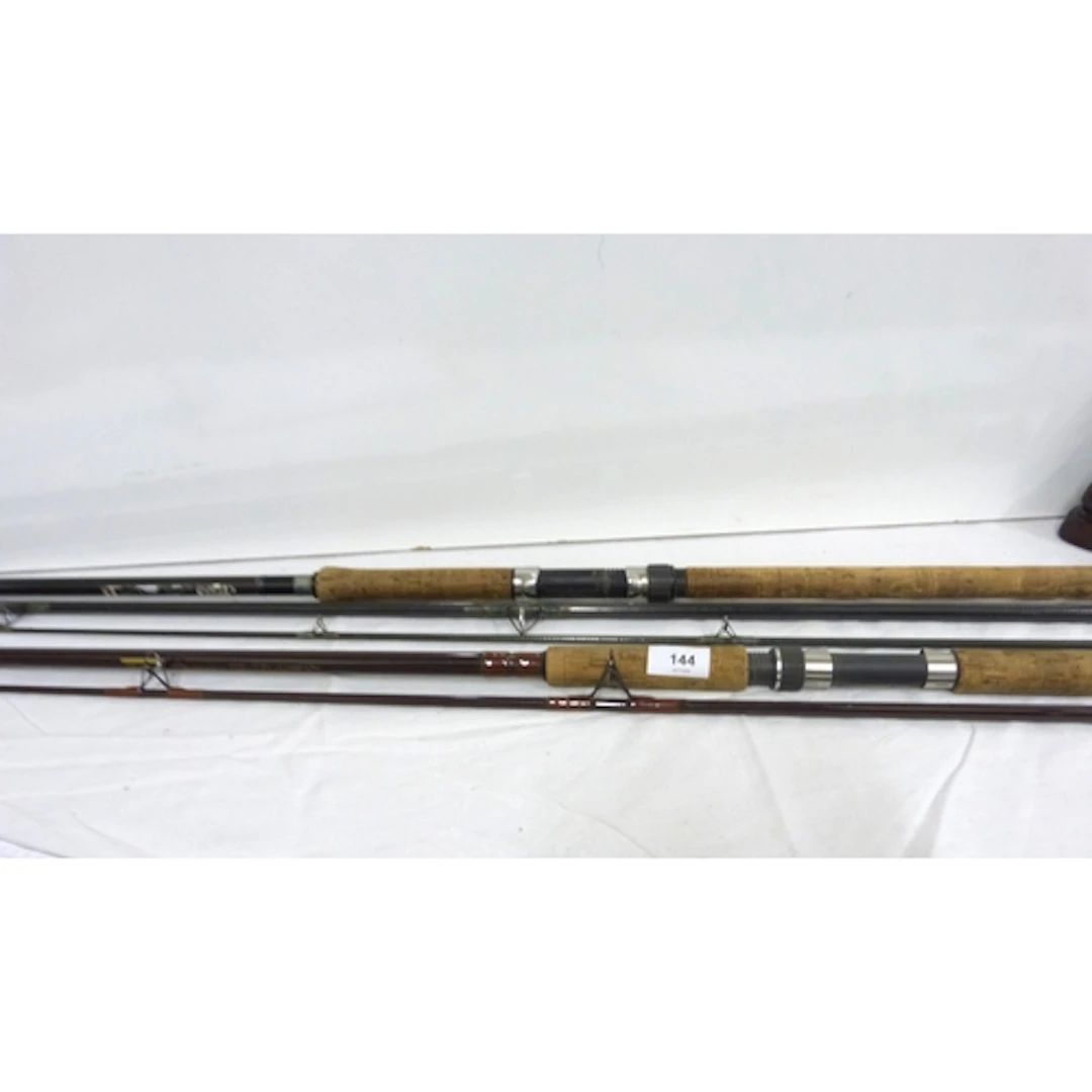 Two modern spinning rods to include Shakespeare spin master.