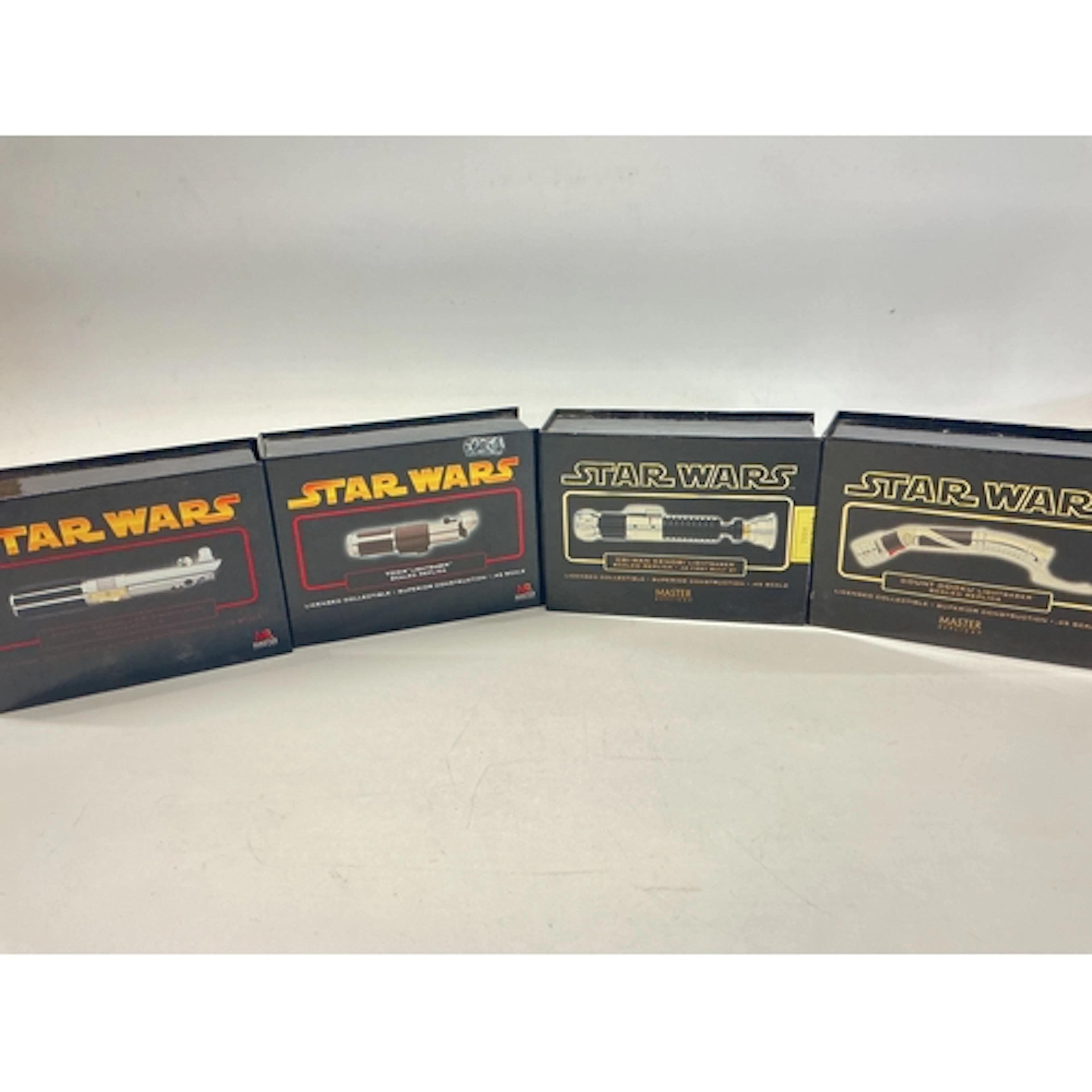 4 X Boxed Star Wars Master Replica .45 Scale Lightsabers. No...