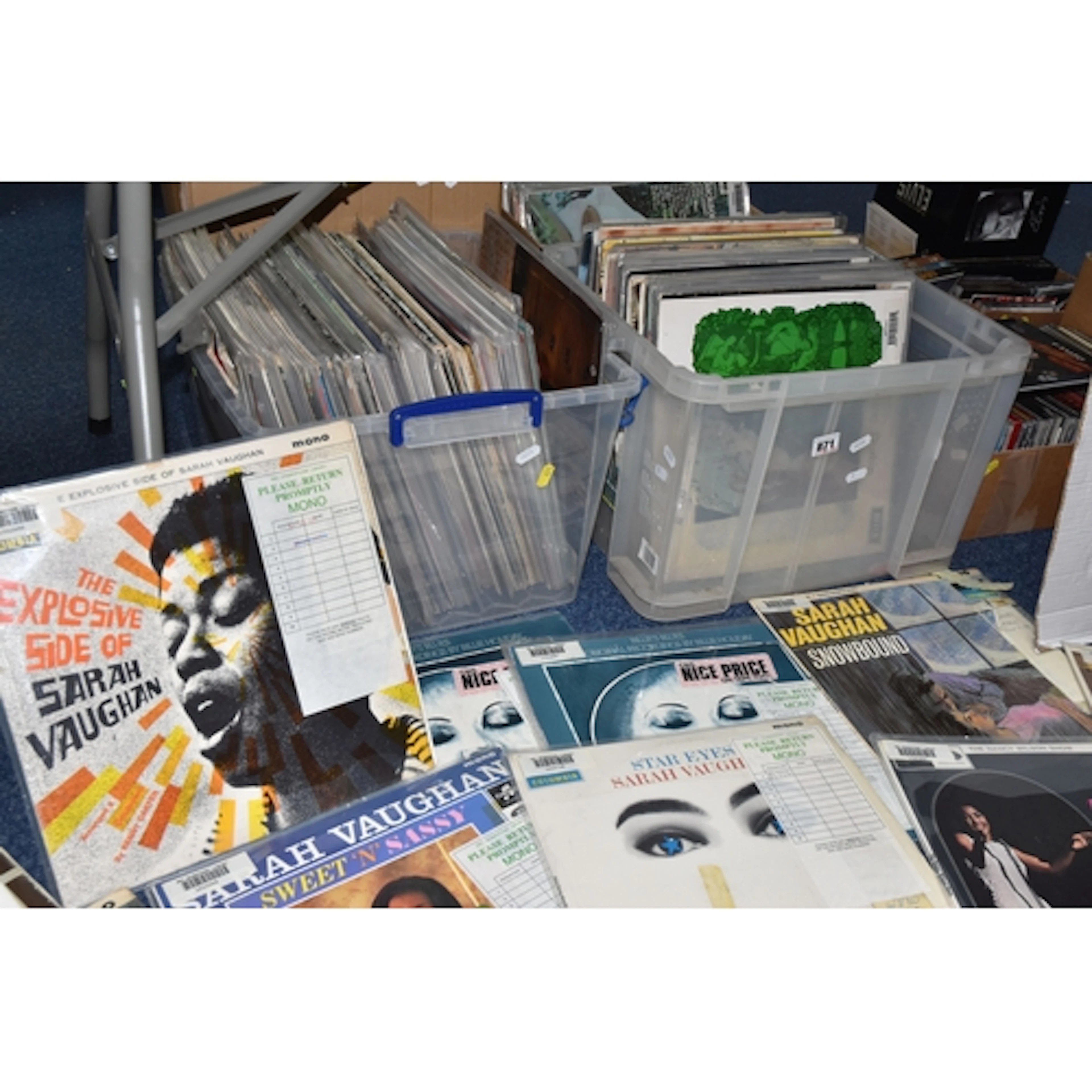FOUR BOXES OF VINYL RECORDS to include artists such as Sonny...