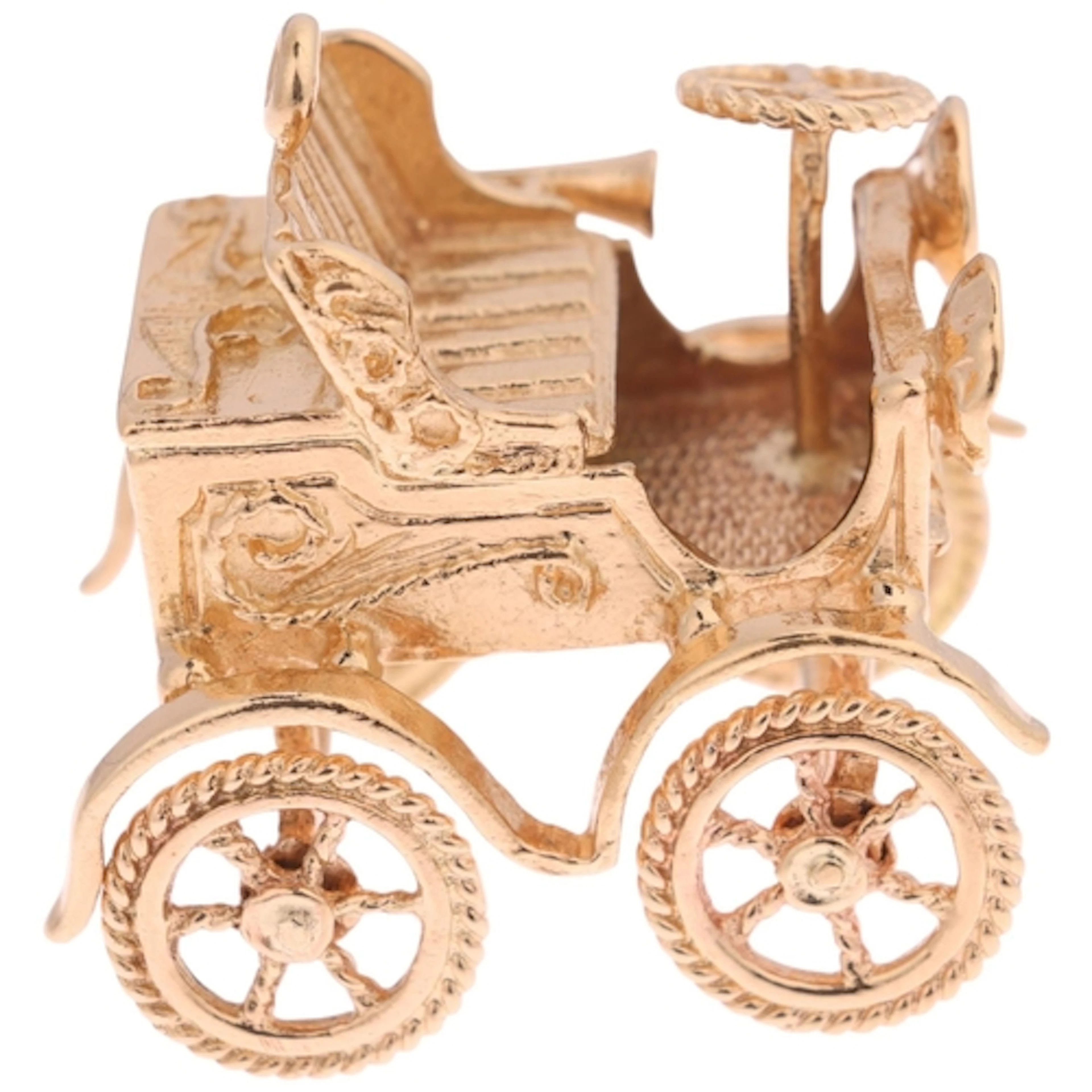 A large 9ct gold novelty Vintage motoring car charm/pendant,...