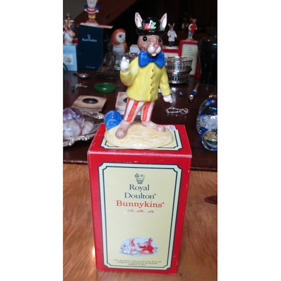 Royal Doulton Bunnykin Fine Porcelain Figure Titled Joker Bu...