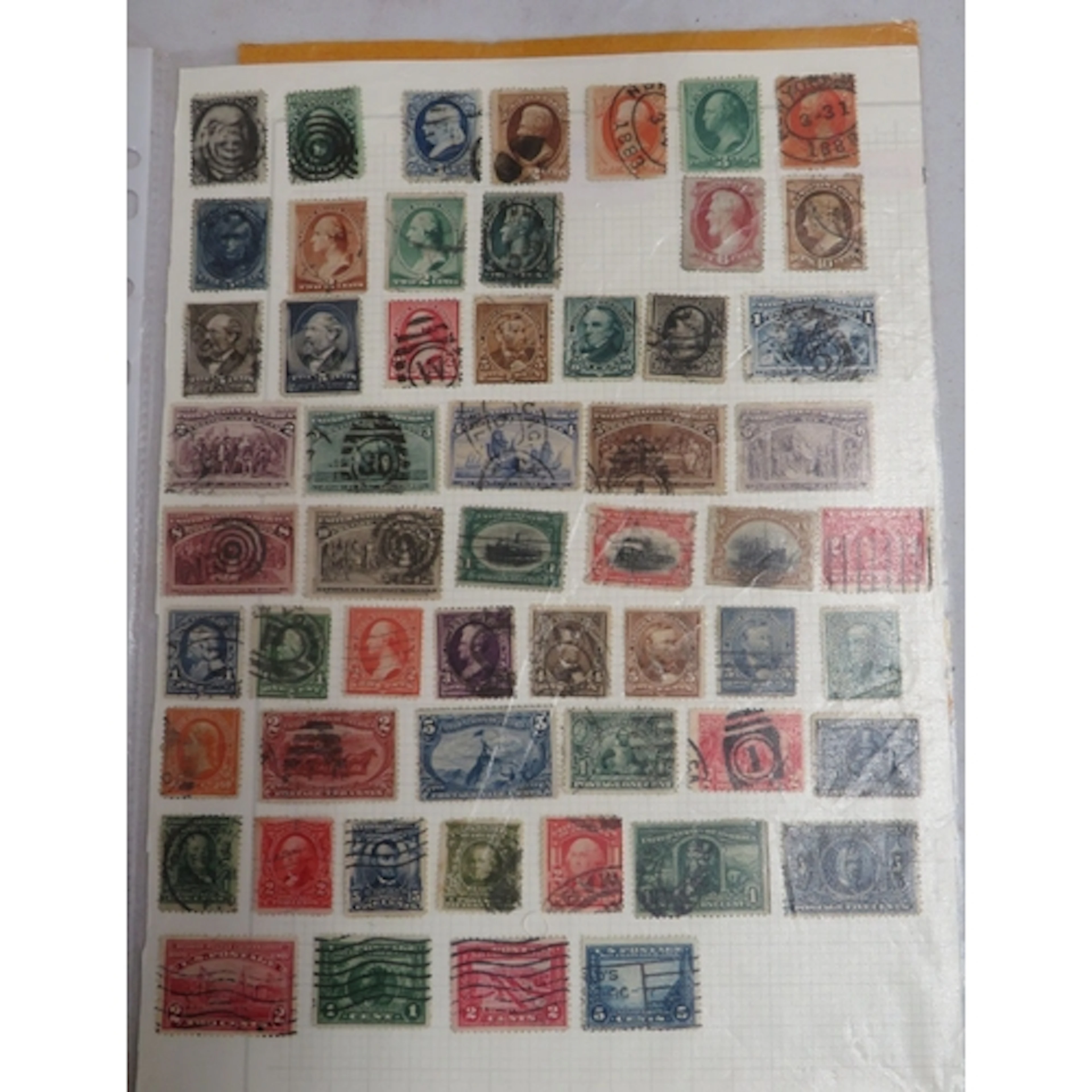 Stamps: USA Album Leaf Definitive & Commemorative Used all o...