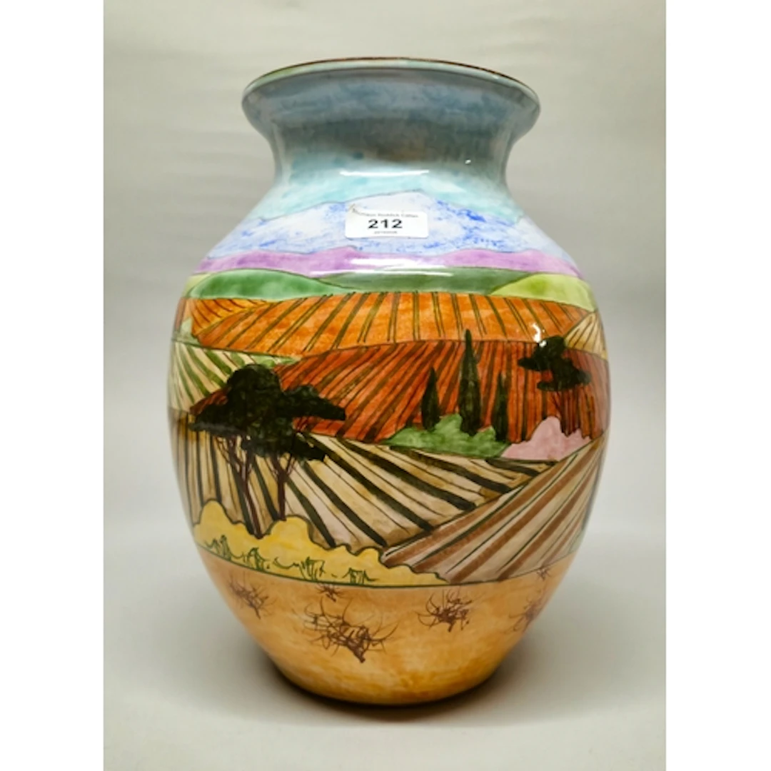 French Art glazed terracotta vase, Designed by Jean Paul Fur...