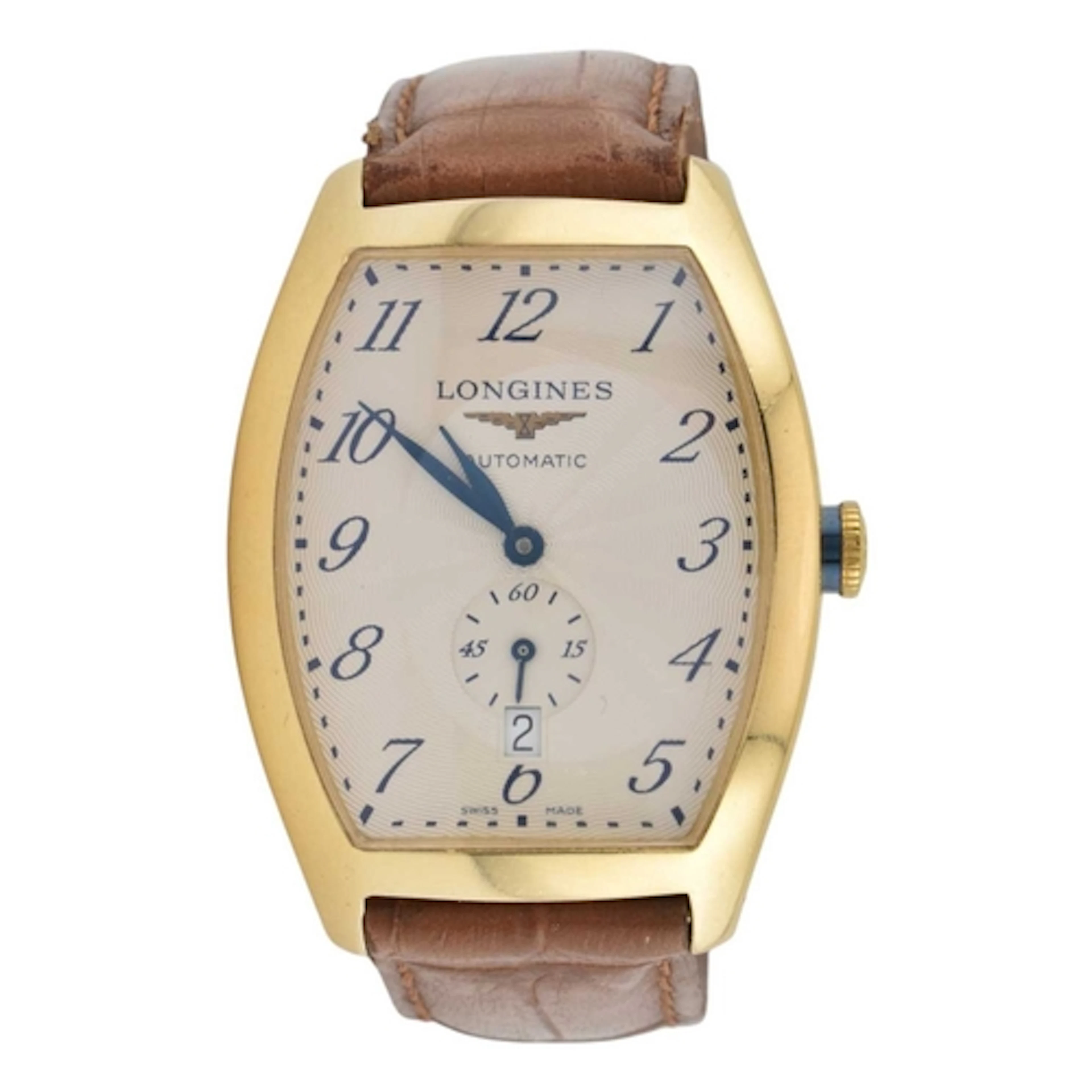 Longines - An 18ct gold Longines Evidenza wristwatch. The wa...