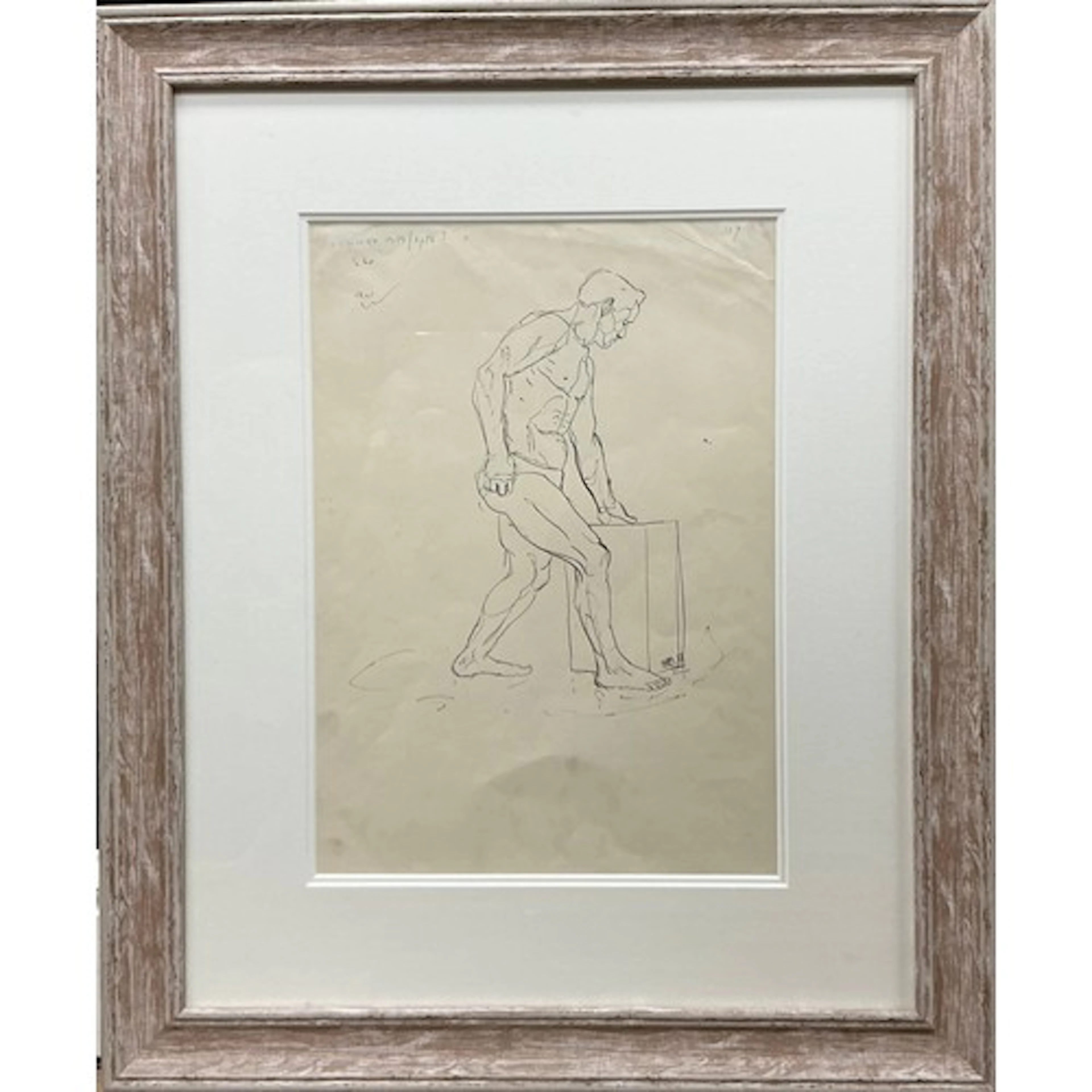 Laurence Stephen Lowry (British, 1887-1976) Male study, lea...