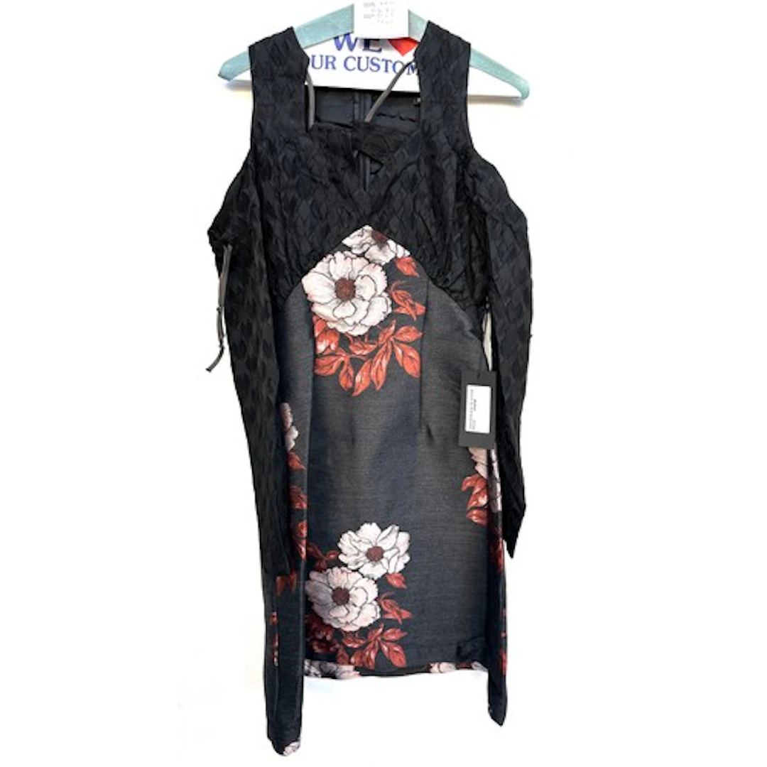 An Andrew Majtenyi, NWT, black tie sleeve dress, size 12, RR...