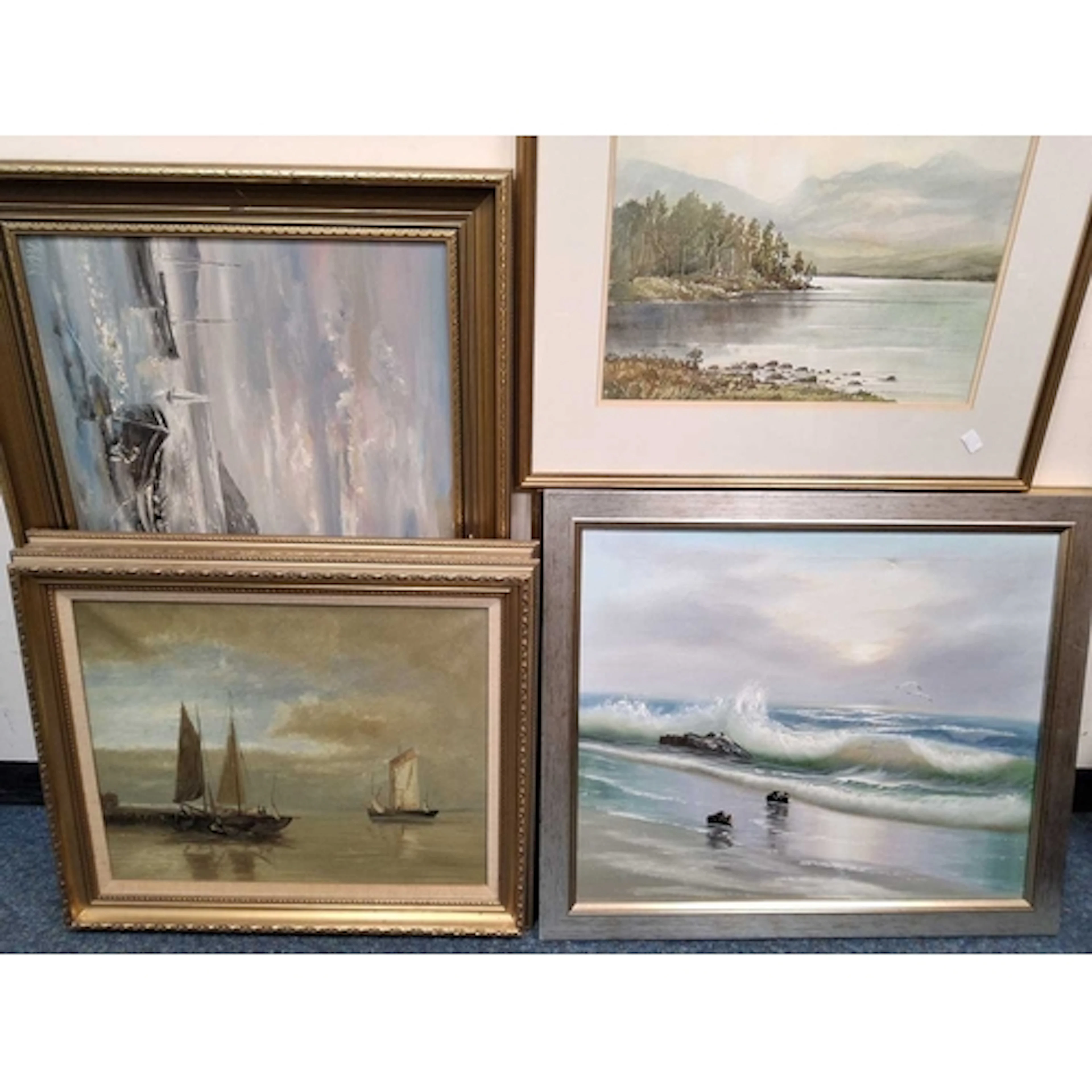 SIX 20TH CENTURY OIL AND WATERCOLOUR PICTURES, comprising an...