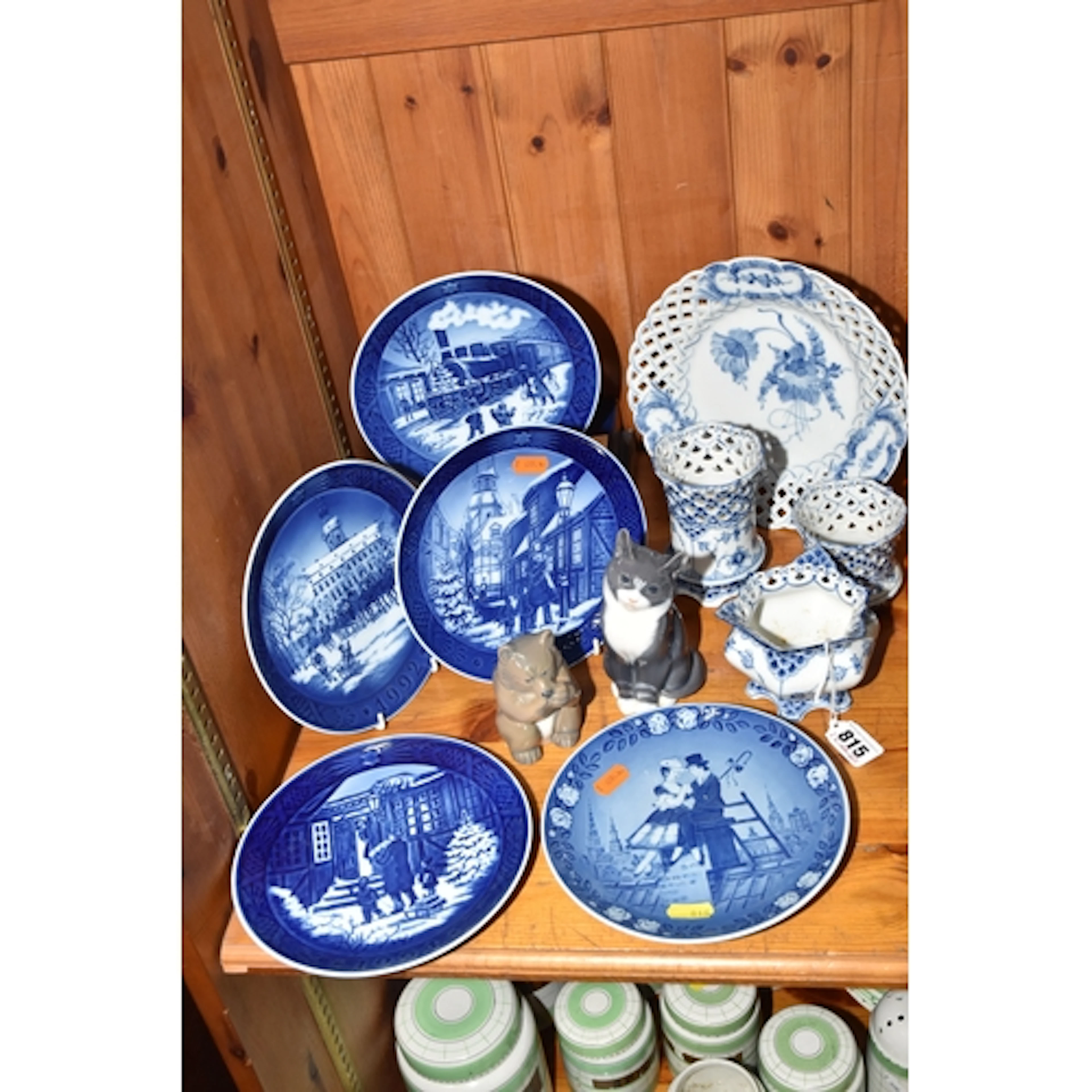 A COLLECTION OF ROYAL COPENHAGEN FIGURES, PLATES AND VASES, ...