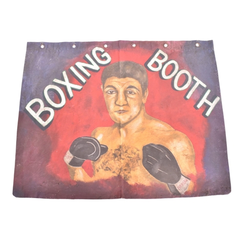 A vintage 20th century fairground / funfair Boxing Booth han... | Barnebys