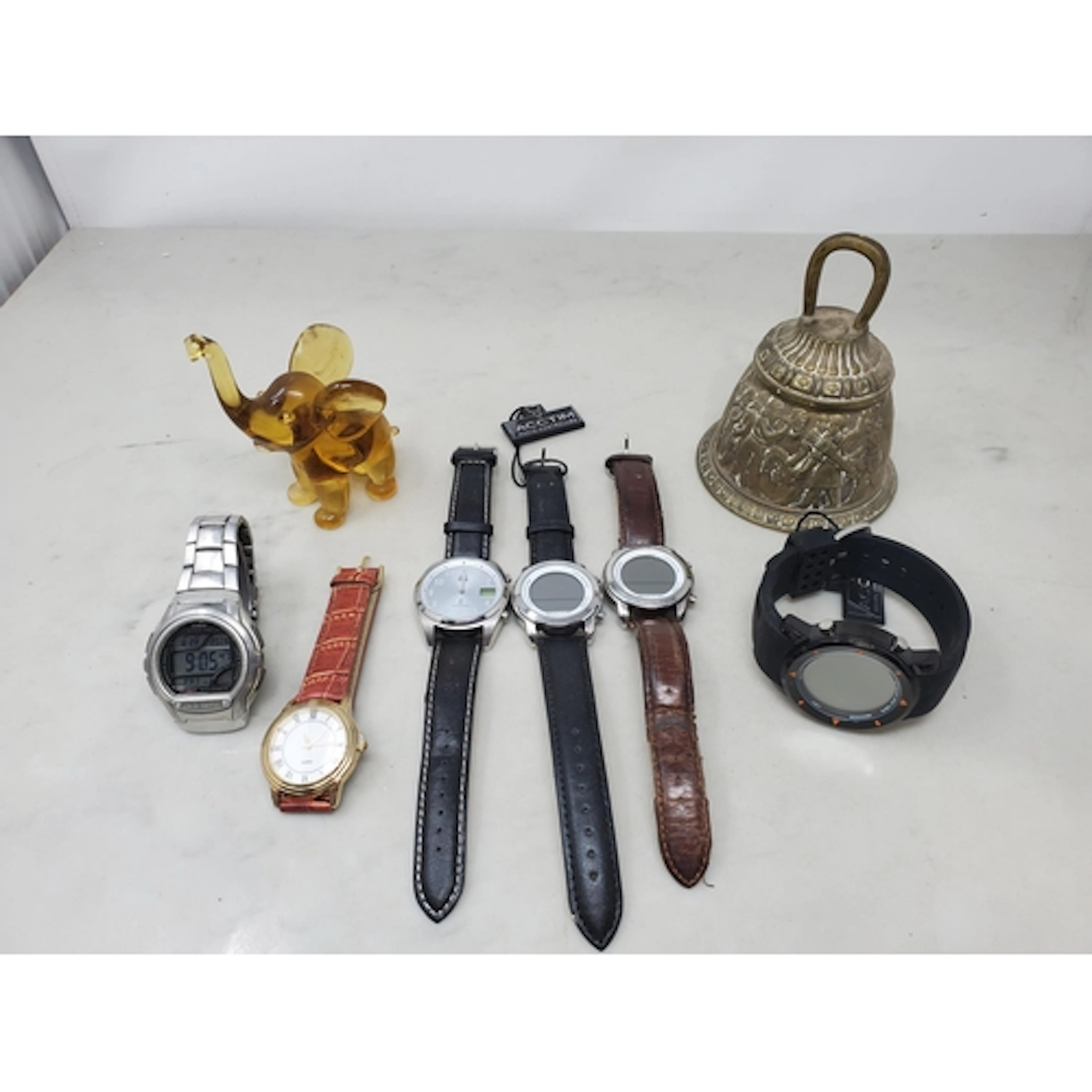 A Casio Digital Watch, two Acctim Wristwatches, three others...