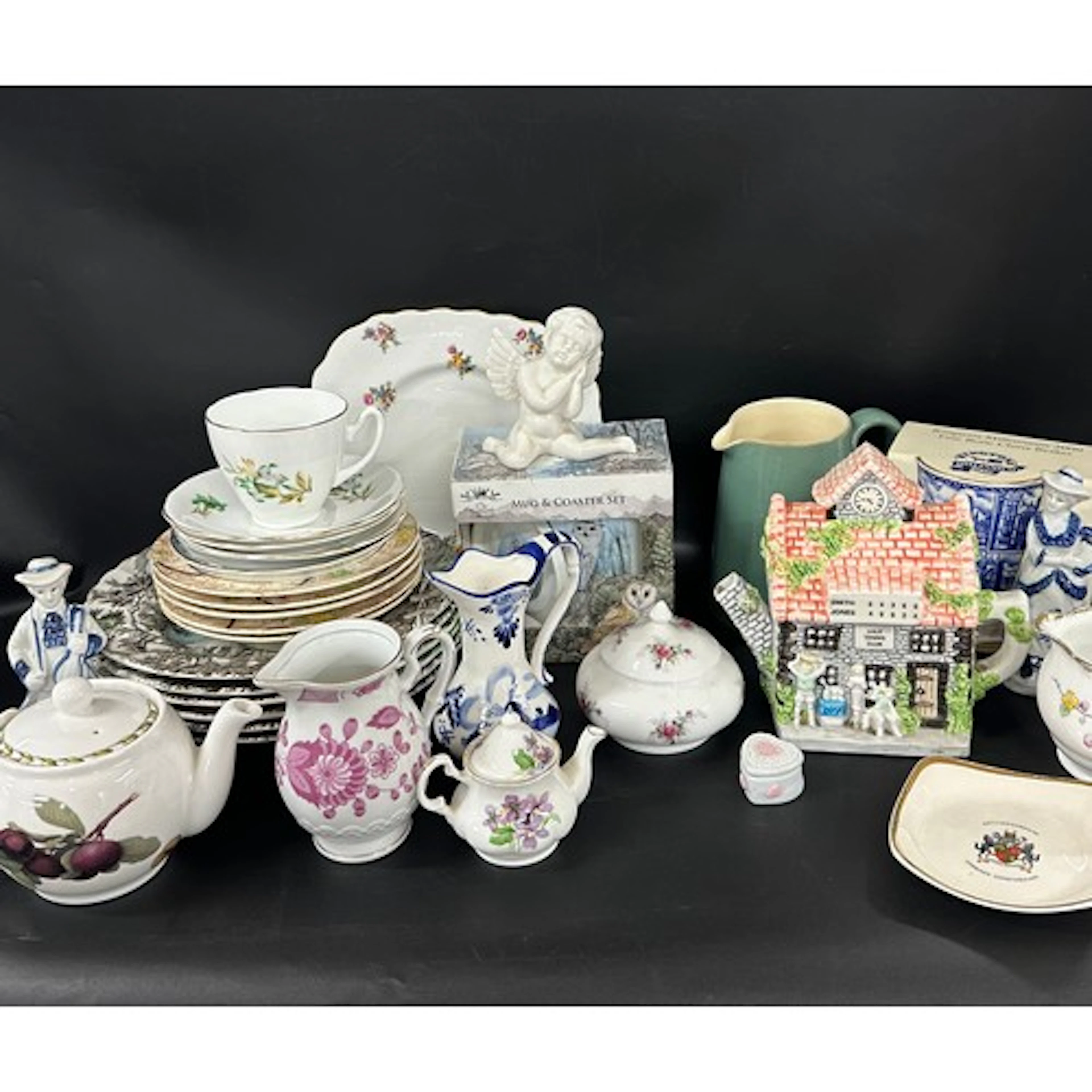 Assorted china to include novelty teapots, Denby, Royal Albe...