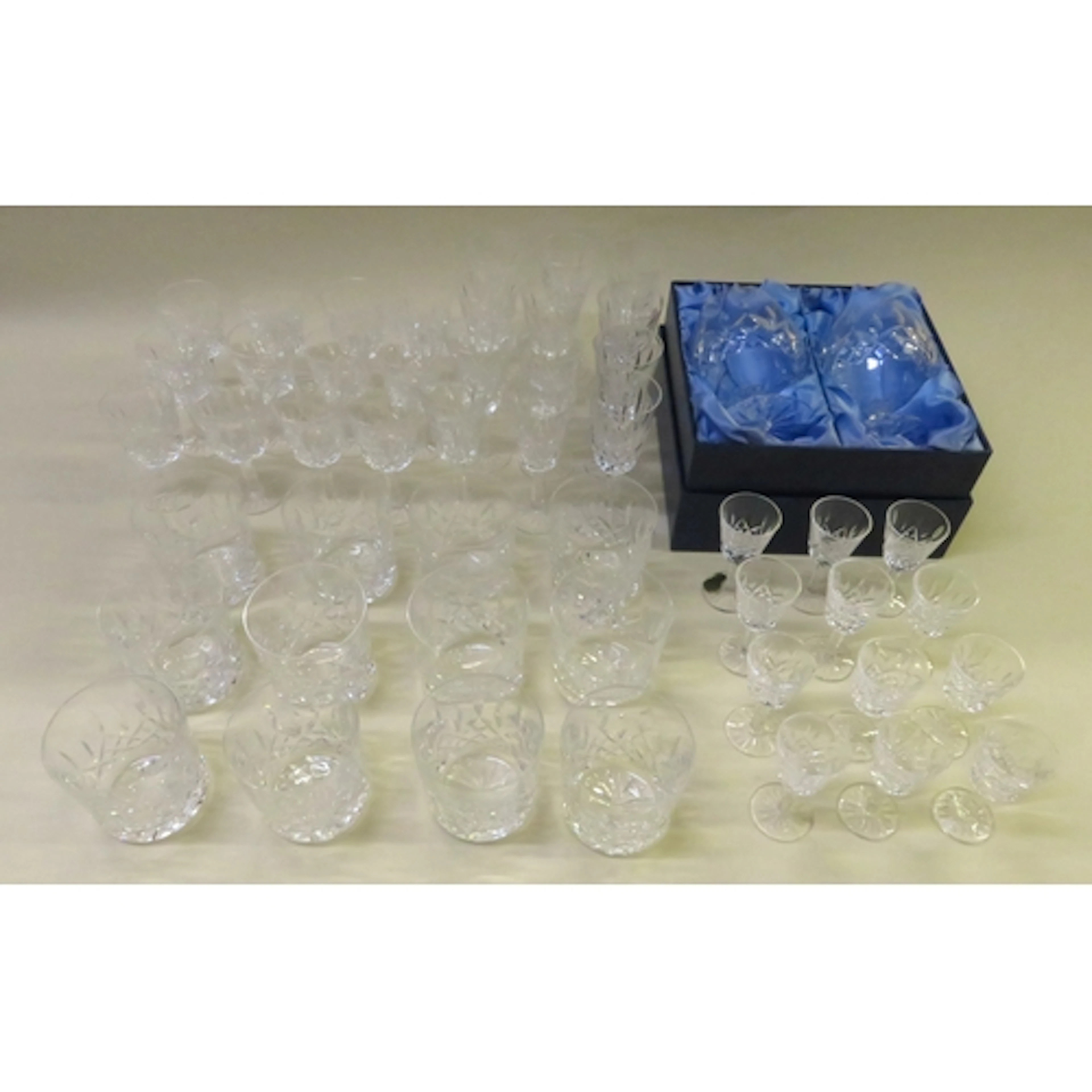 Waterford Lismore set of twelve tumblers, twelve sherry glas...