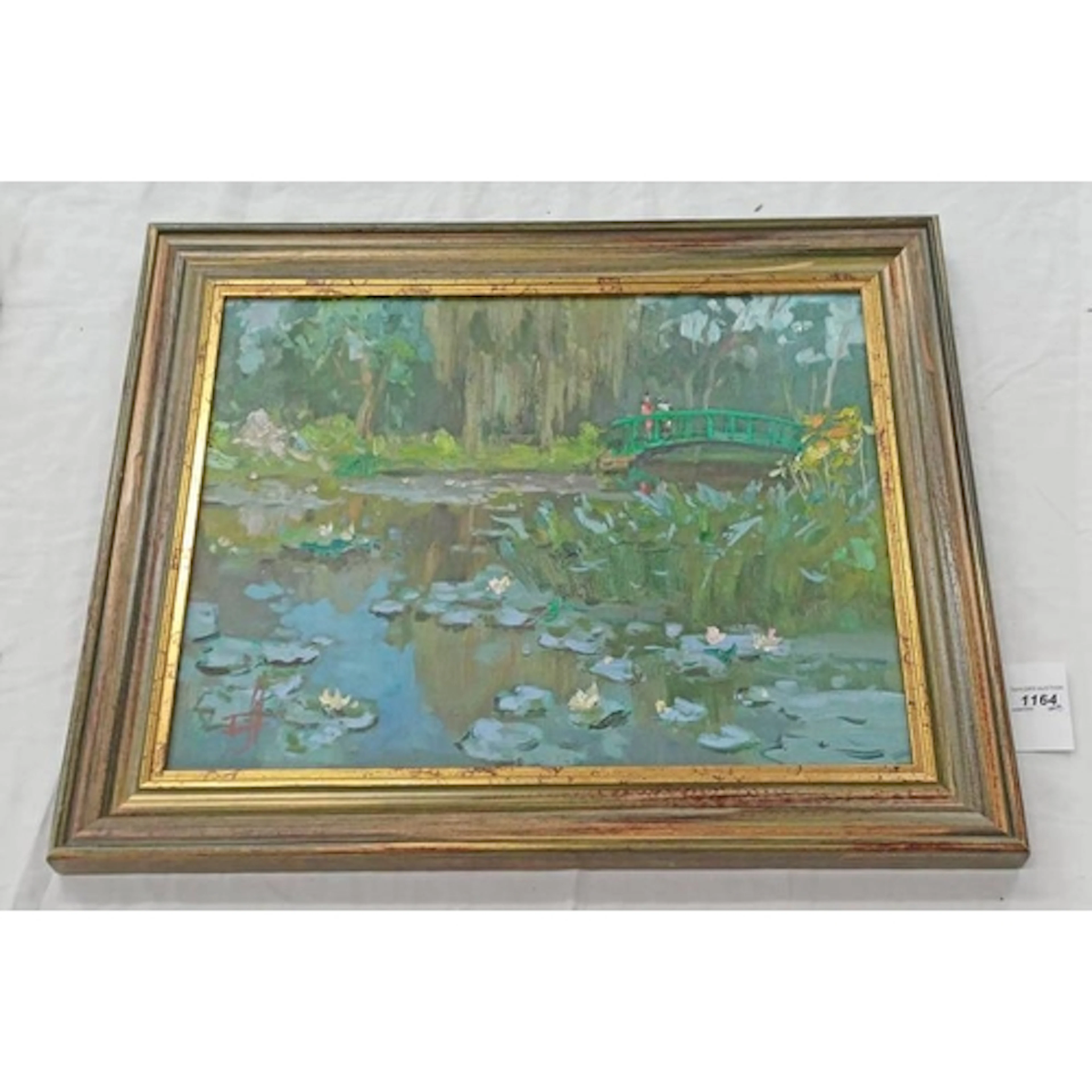HANNA DAVIDCHENKO MONET POND, FRANCE MONOGRAMMED, INSCRIBED ...