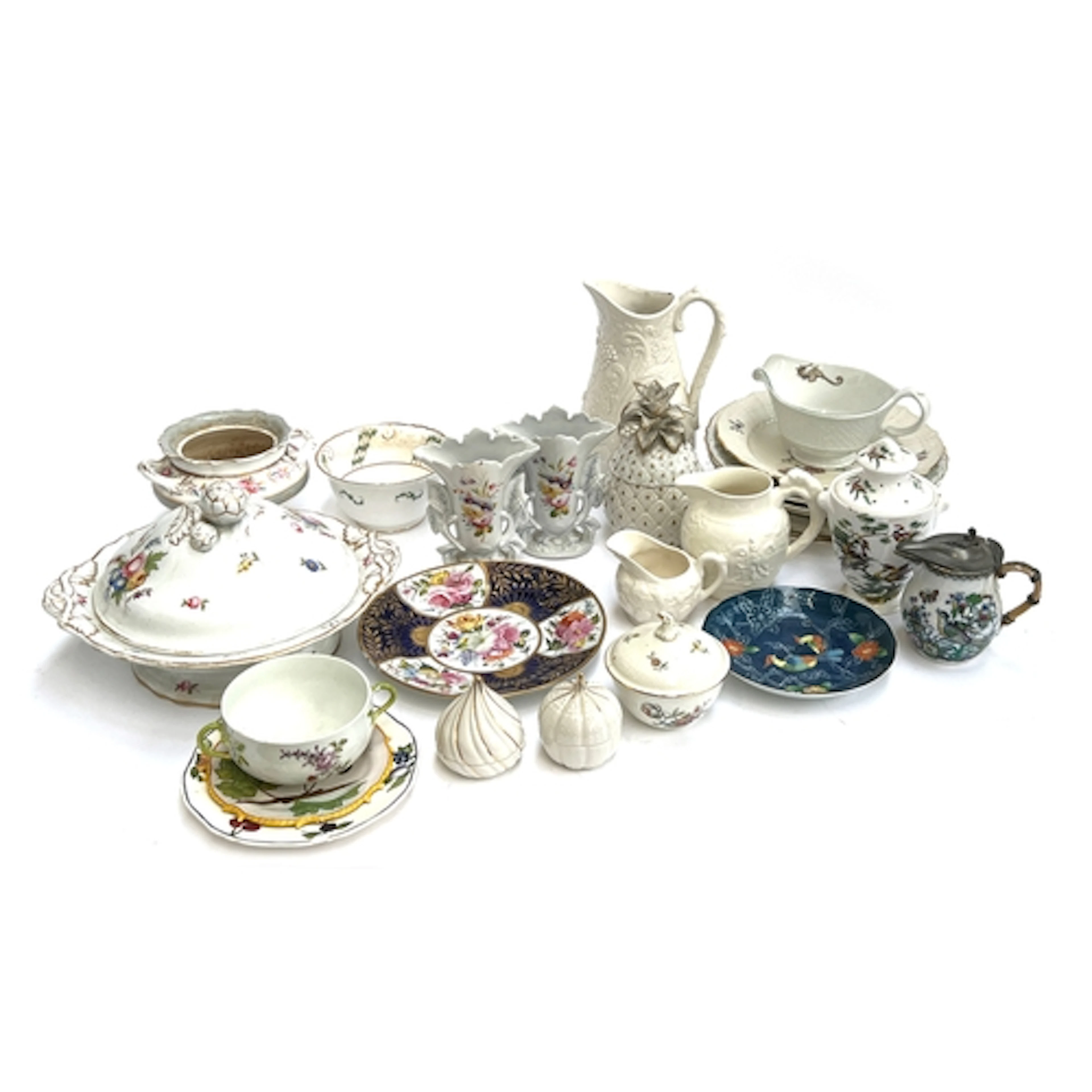 A mixed lot of various ceramics, English and Continental, so...