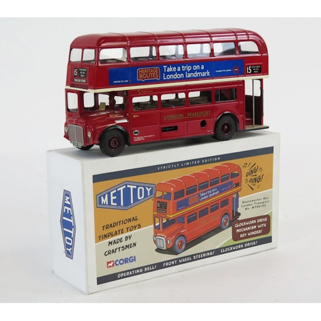 Mettoy Corgi London Routemaster in Red MT00103 Tinplate Limi...
