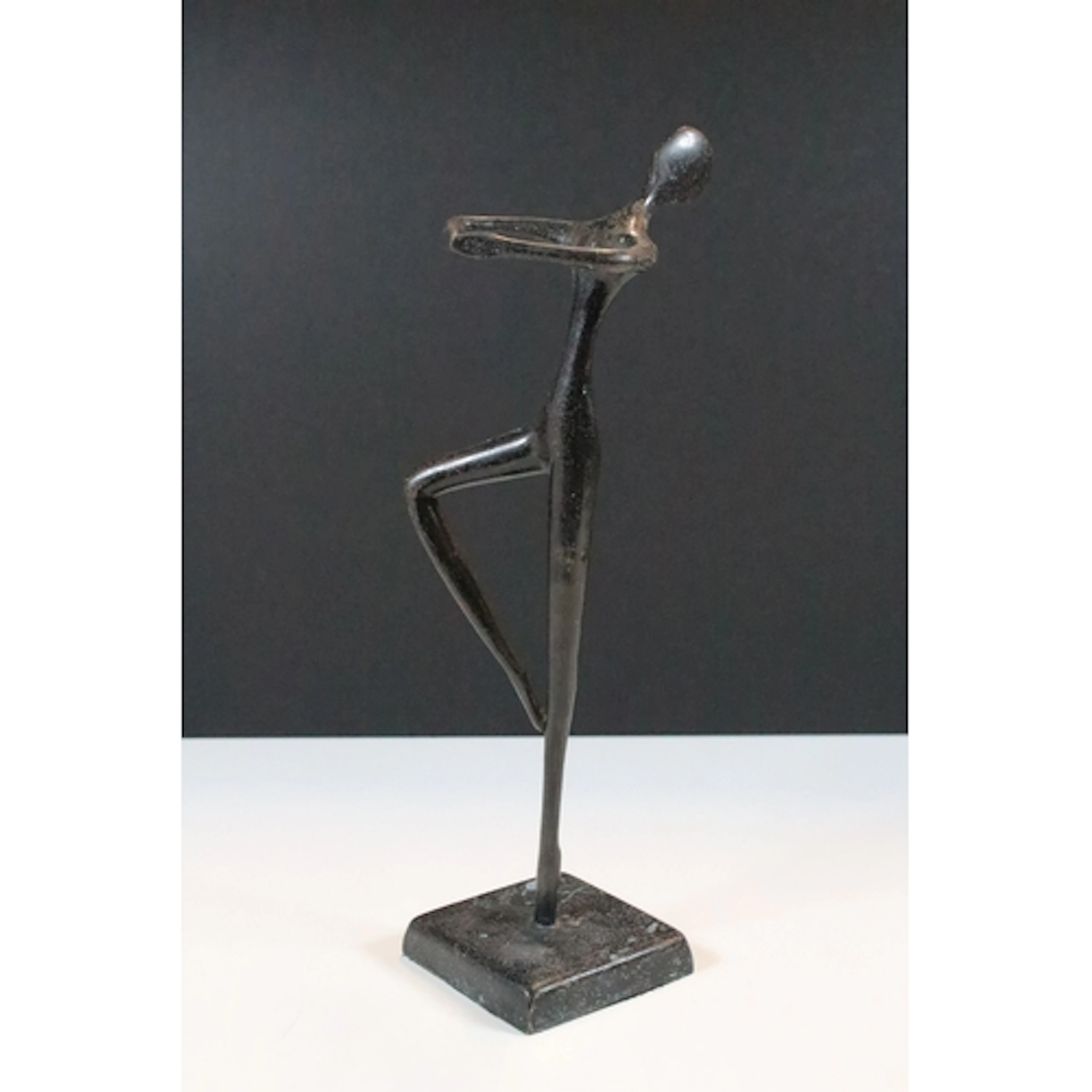 Bodrul Khalique bronze figure of a ballet dancer, 28cm high