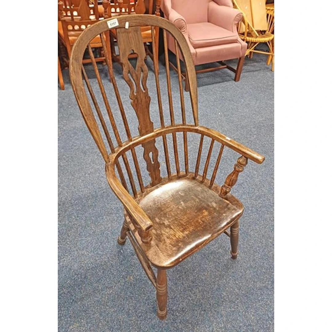 EARLY 20TH CENTURY ASH & ELM WINDSOR ARMCHAIR