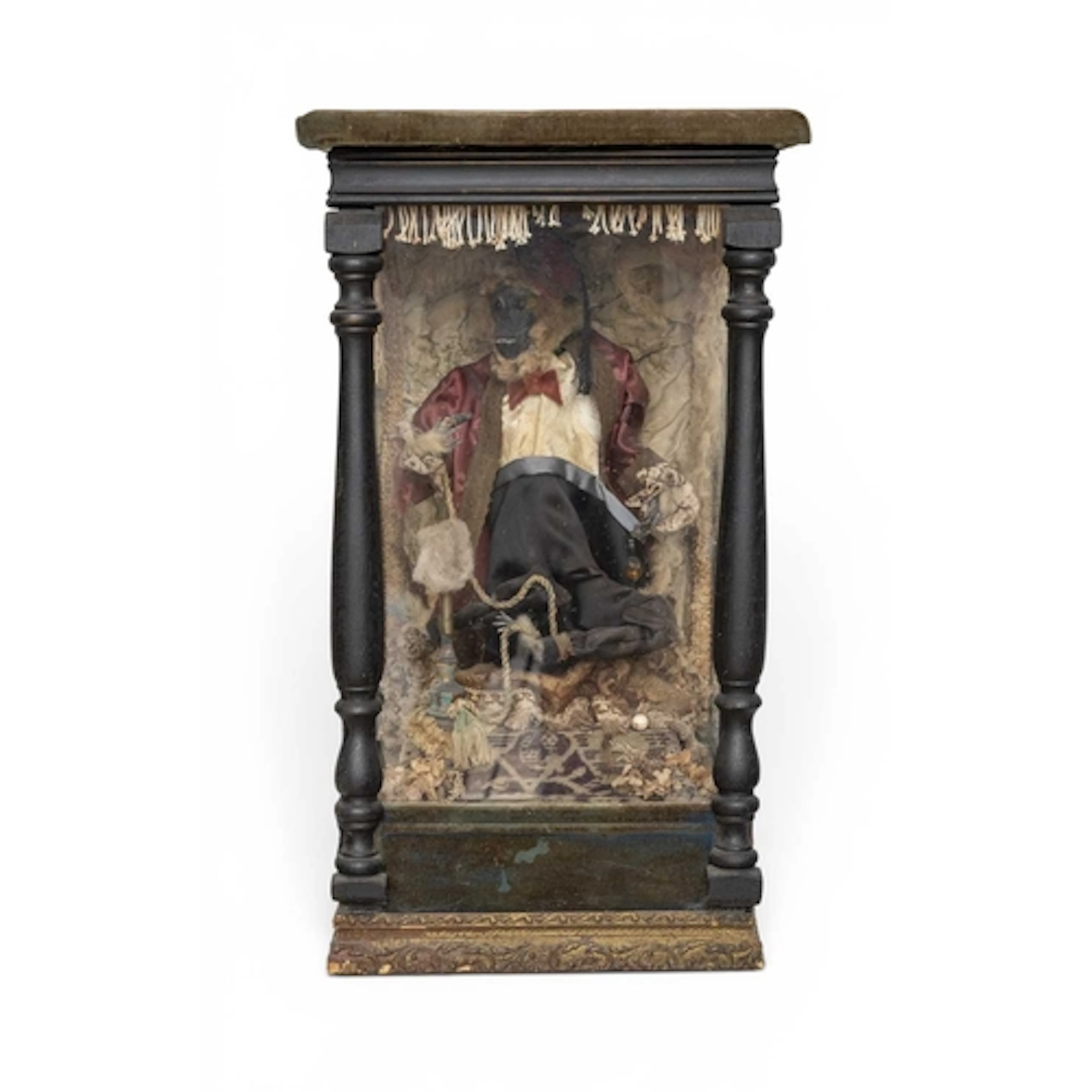 MARVO THE MAGIC MONKEY, REPRODUCTION AUTOMATON DISPLAY BOX W...