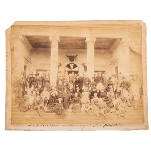 INDIA. 'Hunt Breakfast at the Ootacamund Club, 1888', mounte...