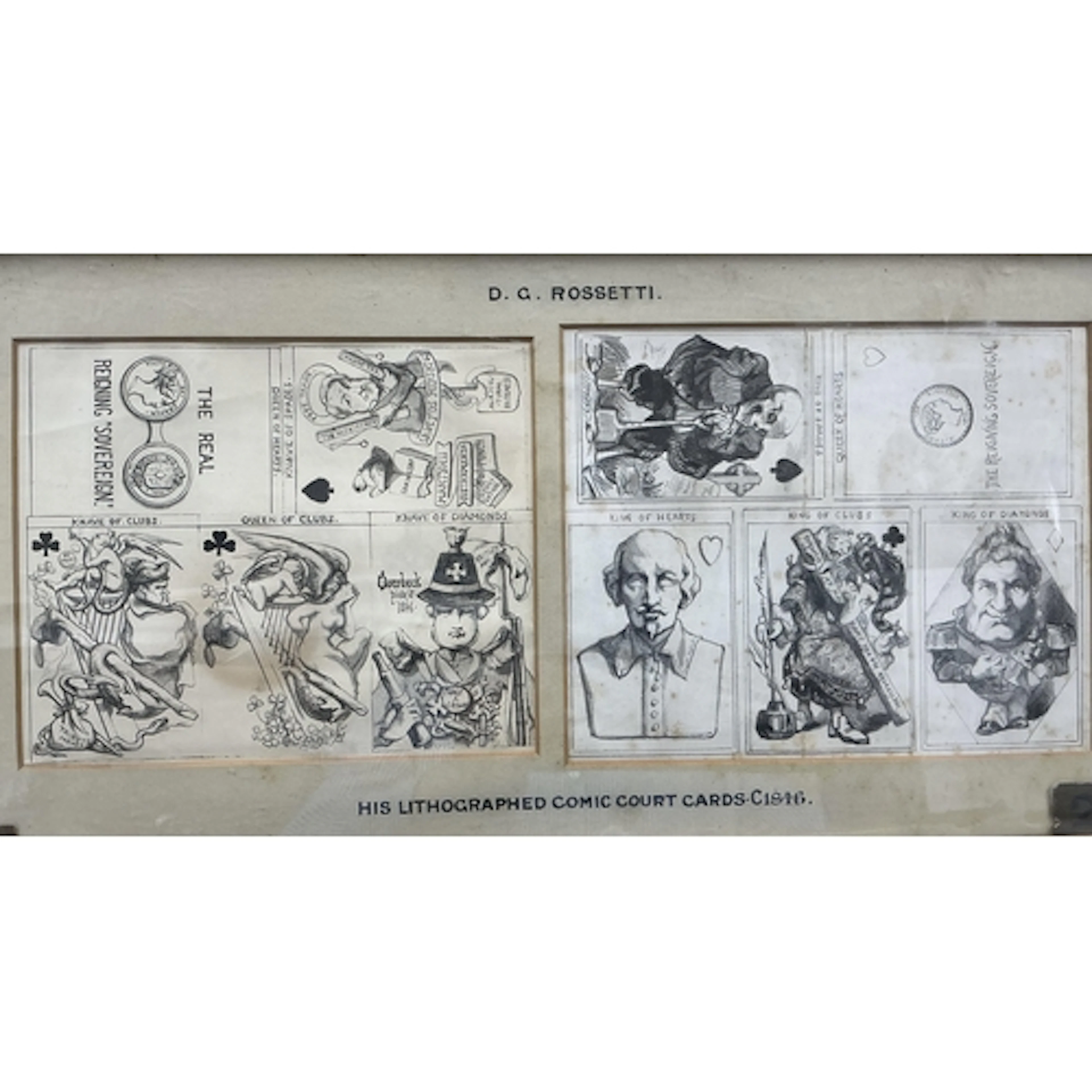 After Dante Gabriel Rossetti (1828-1882) Comic Court Cards,...