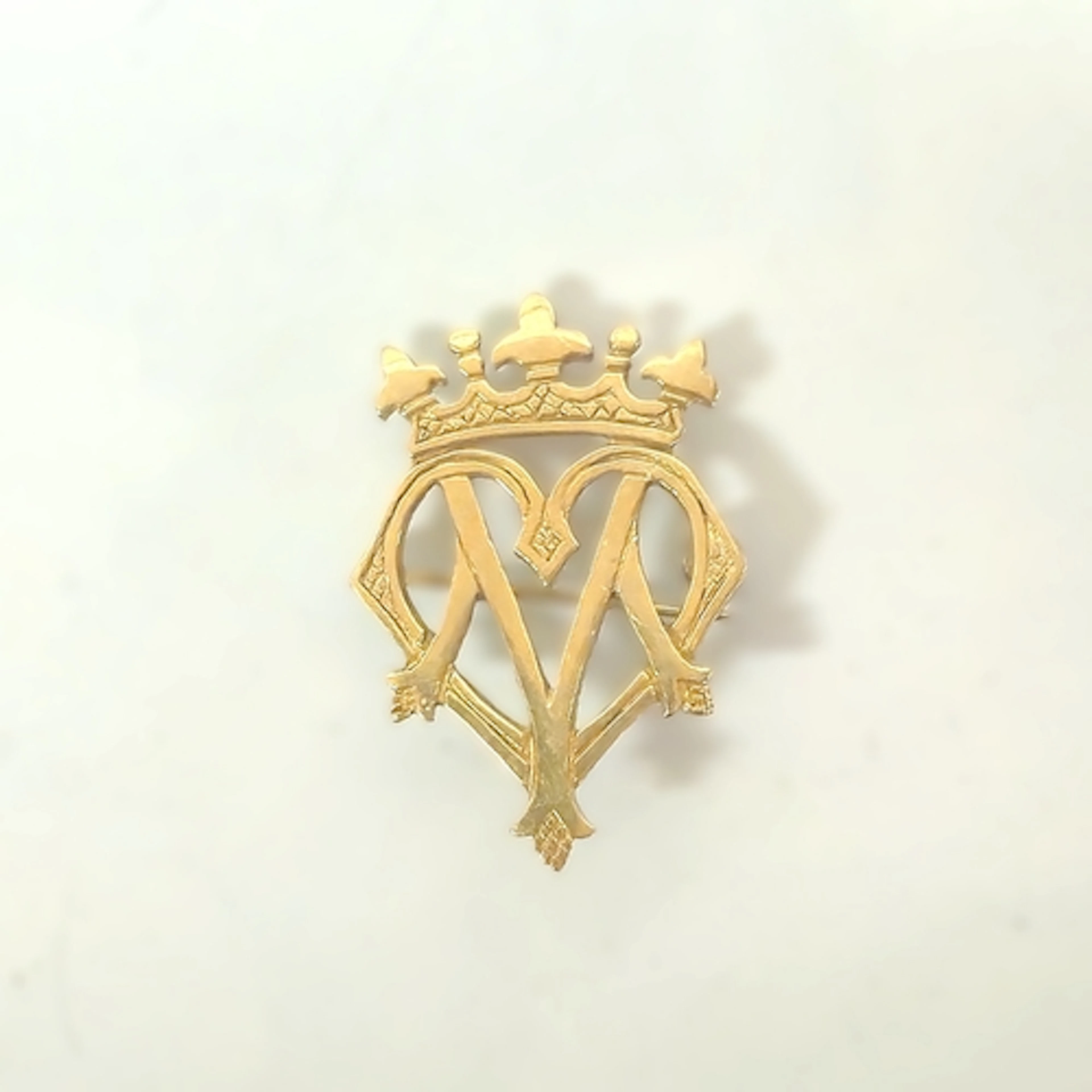 9ct gold Luckenbooth brooch, 375, 3.6g gross.