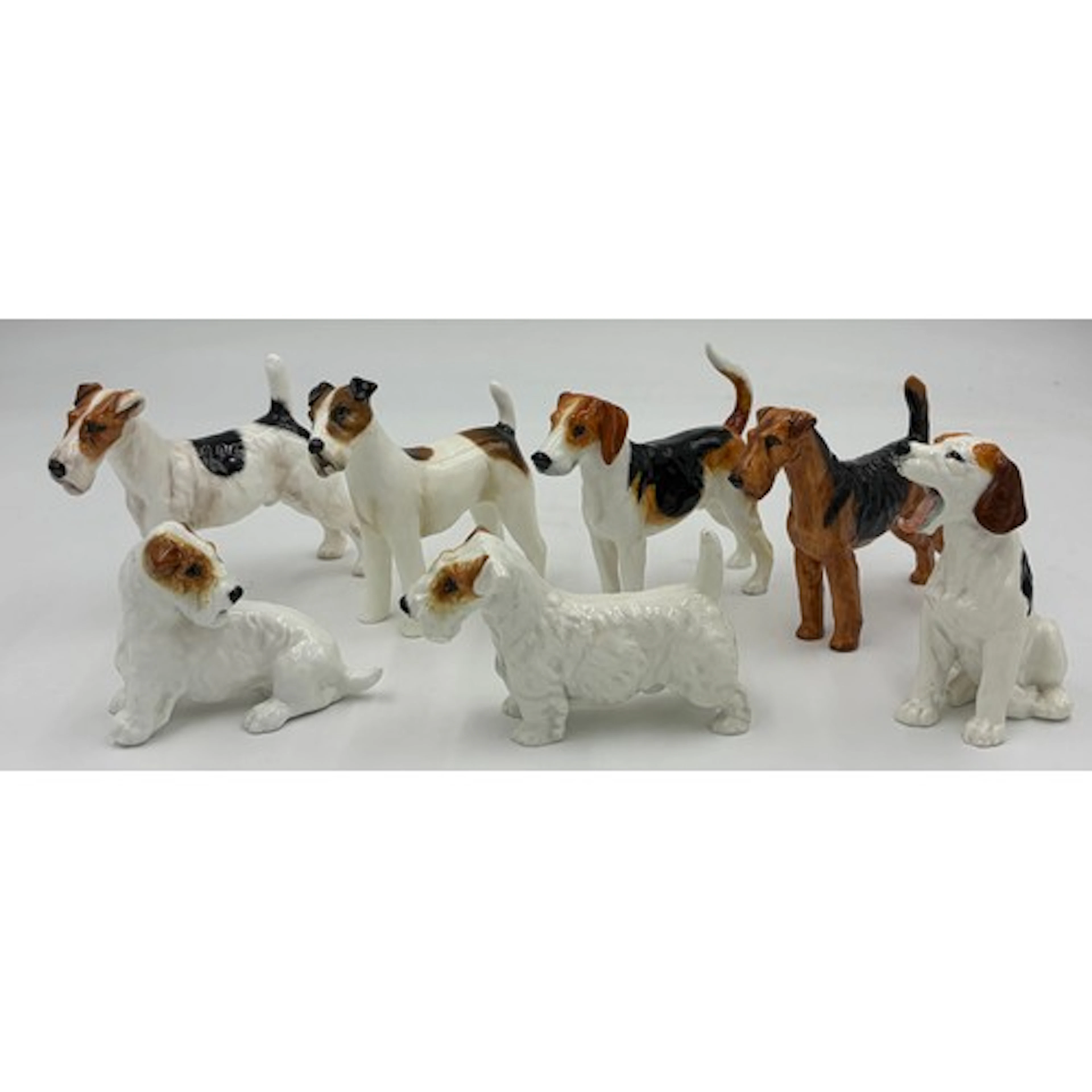 A collection of 7 x Royal Doulton terriers to include: 2 x S...