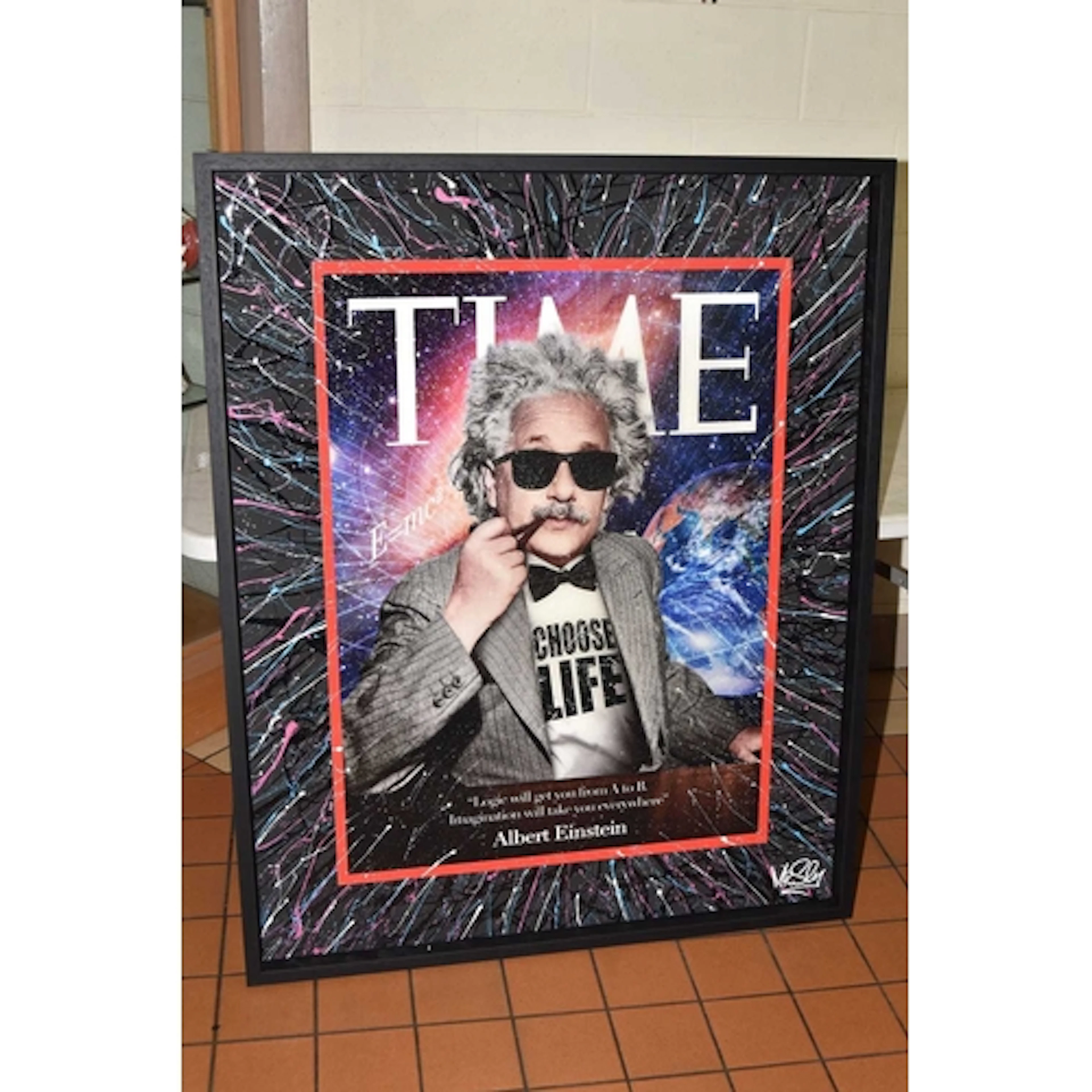 MR SLY (BRITISH CONTEMPORARY) 'TIME - ALBERT EINSTEIN', a re...
