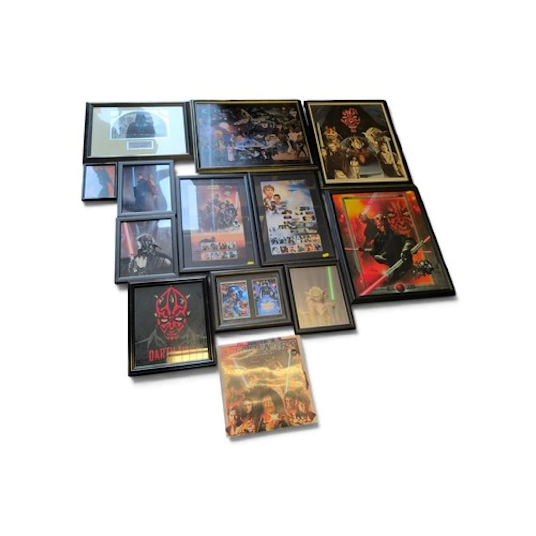 Approx. 13 x artworks, posters, stills etc from the Star War...