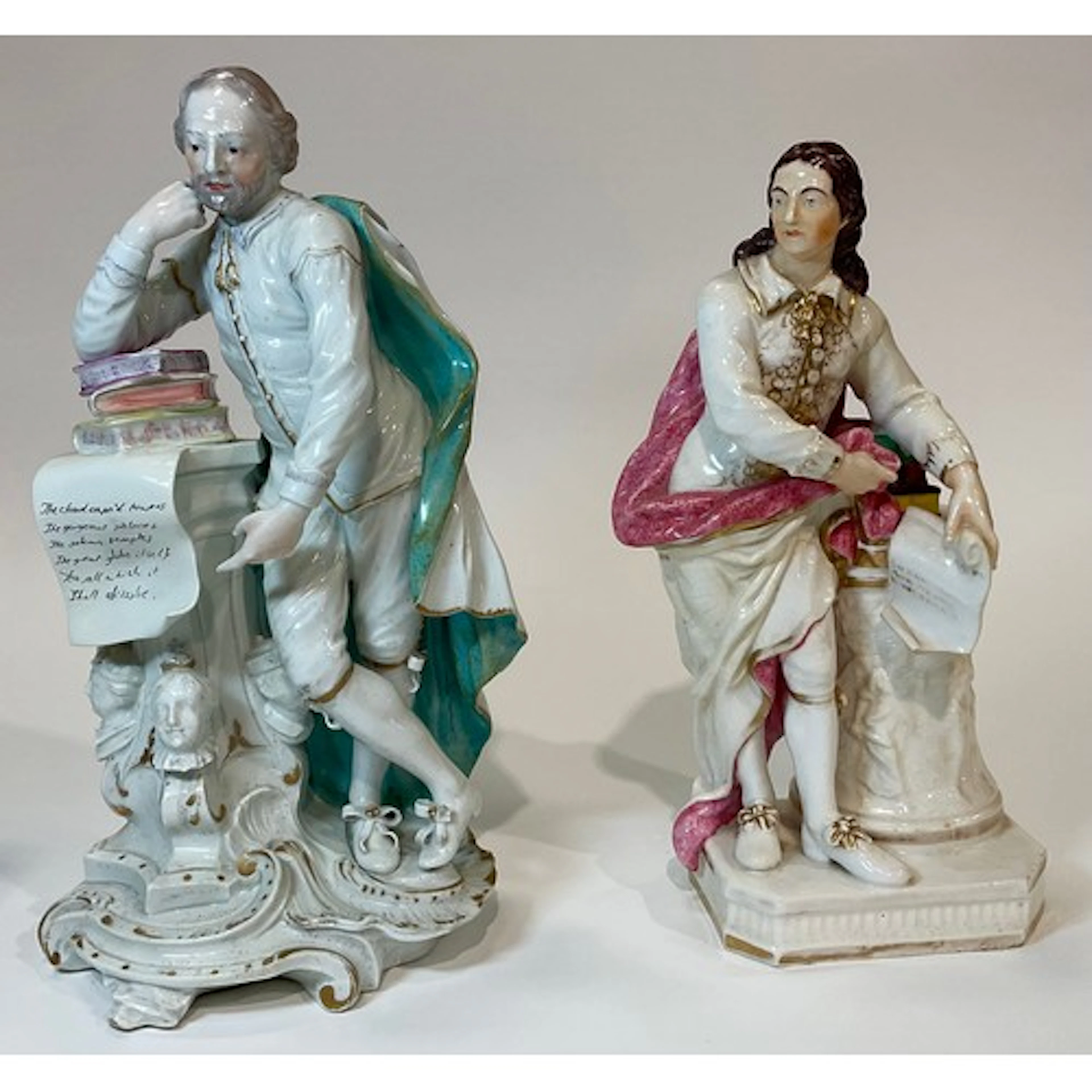 A Derby patch mark figure, William Shakespeare, he stands le...