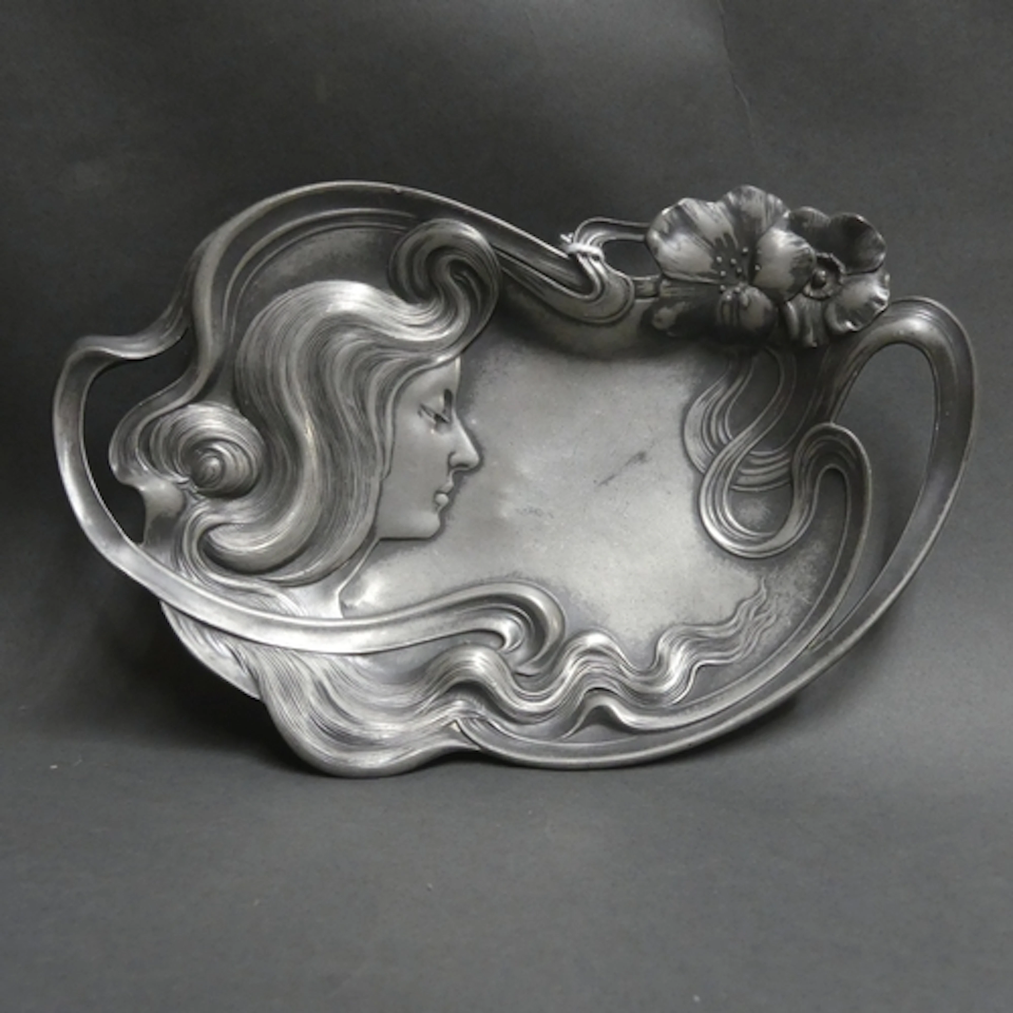 WMF - A silver plated Britannia metal oval dish, central Alp...