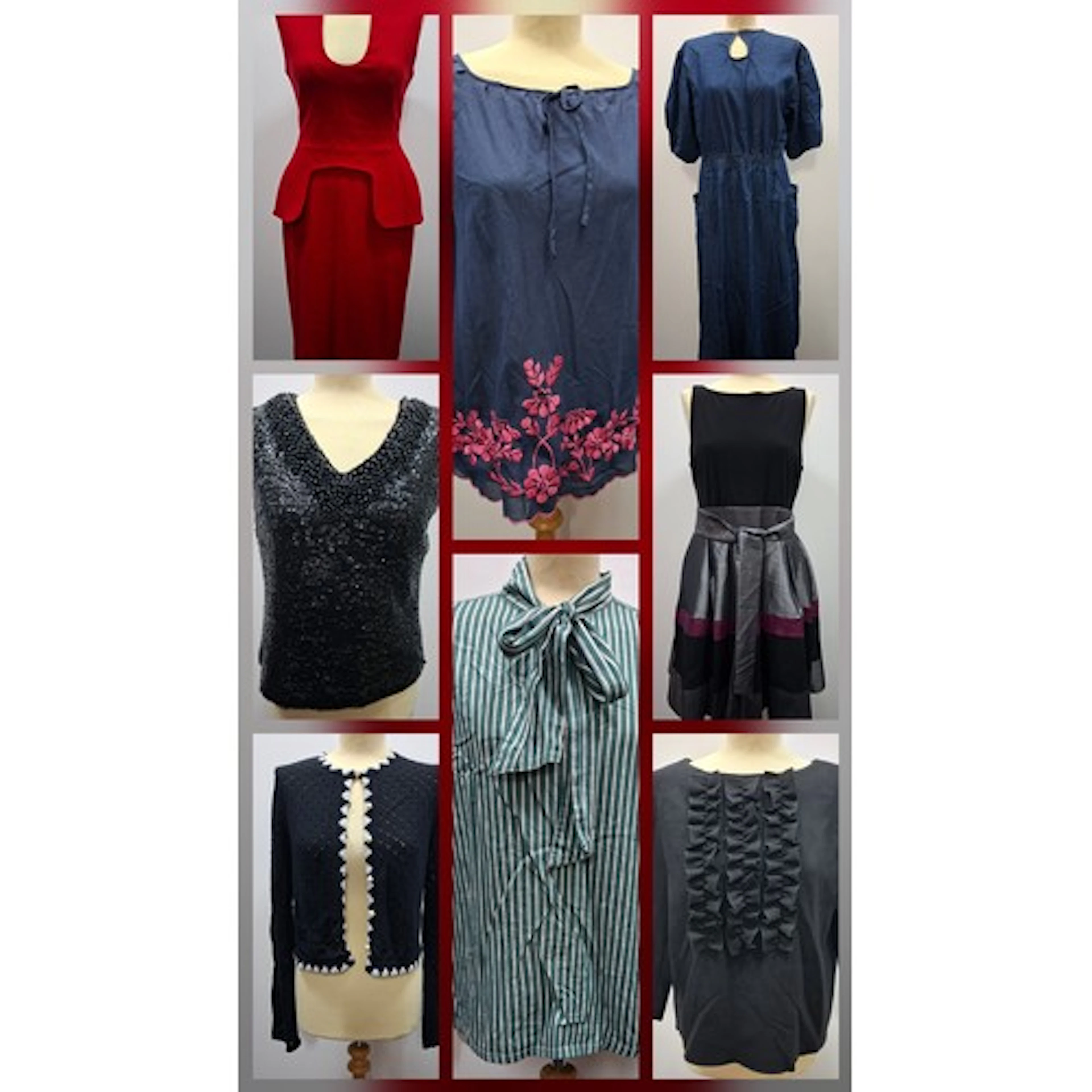 A group of vintage ladies clothing to include a Sophie D'Hoo...