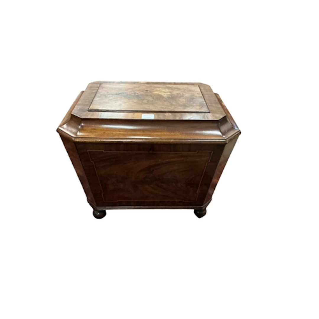 A Regency mahogany sarcophagus cellarette, width 64cm, depth...
