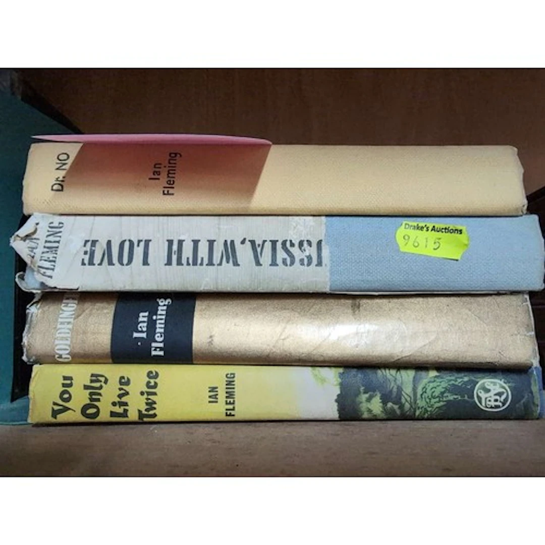 Book club editions of "James Bond", "Dr No", "From Russia Wi...