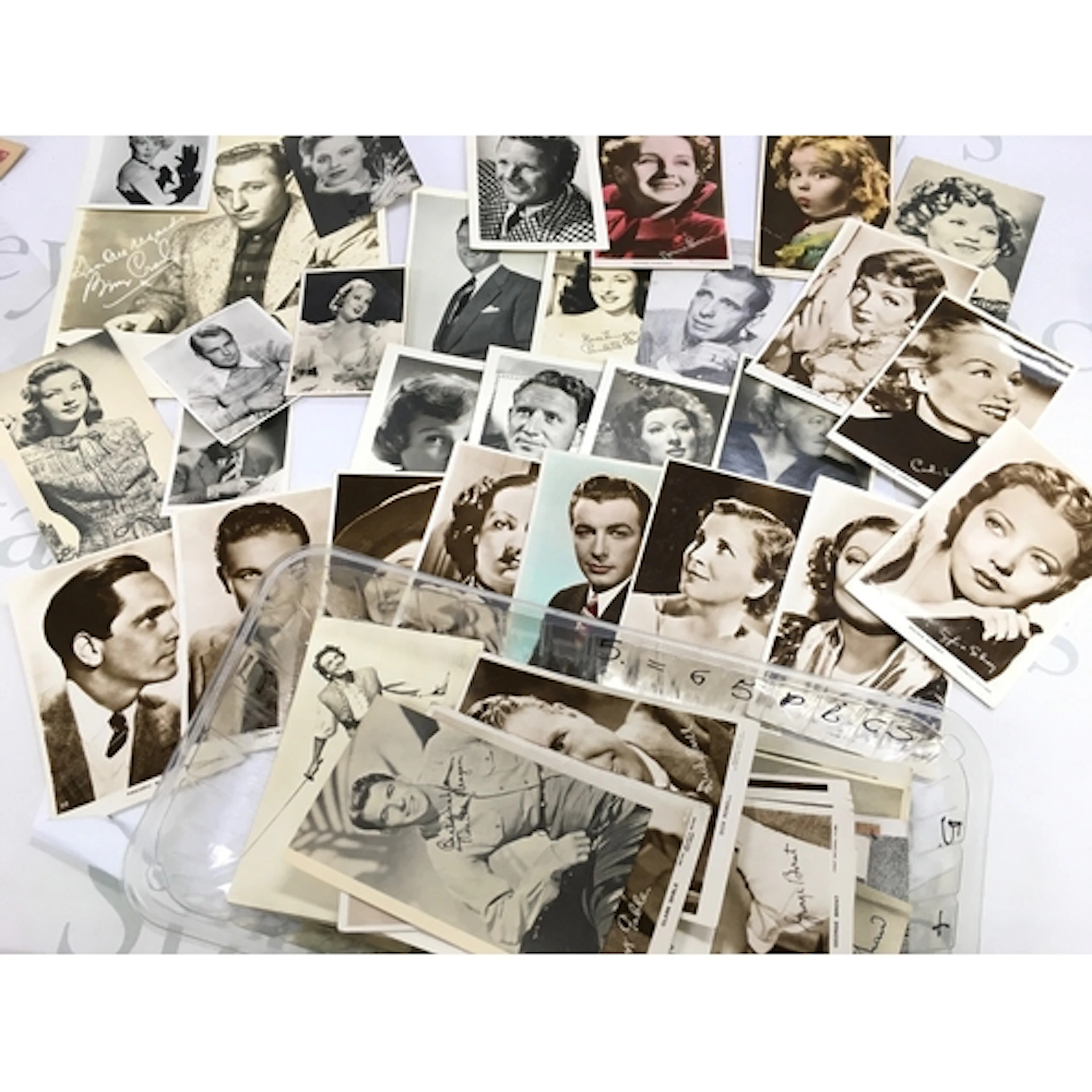 A large quantity of film ephemera signed photos including El...