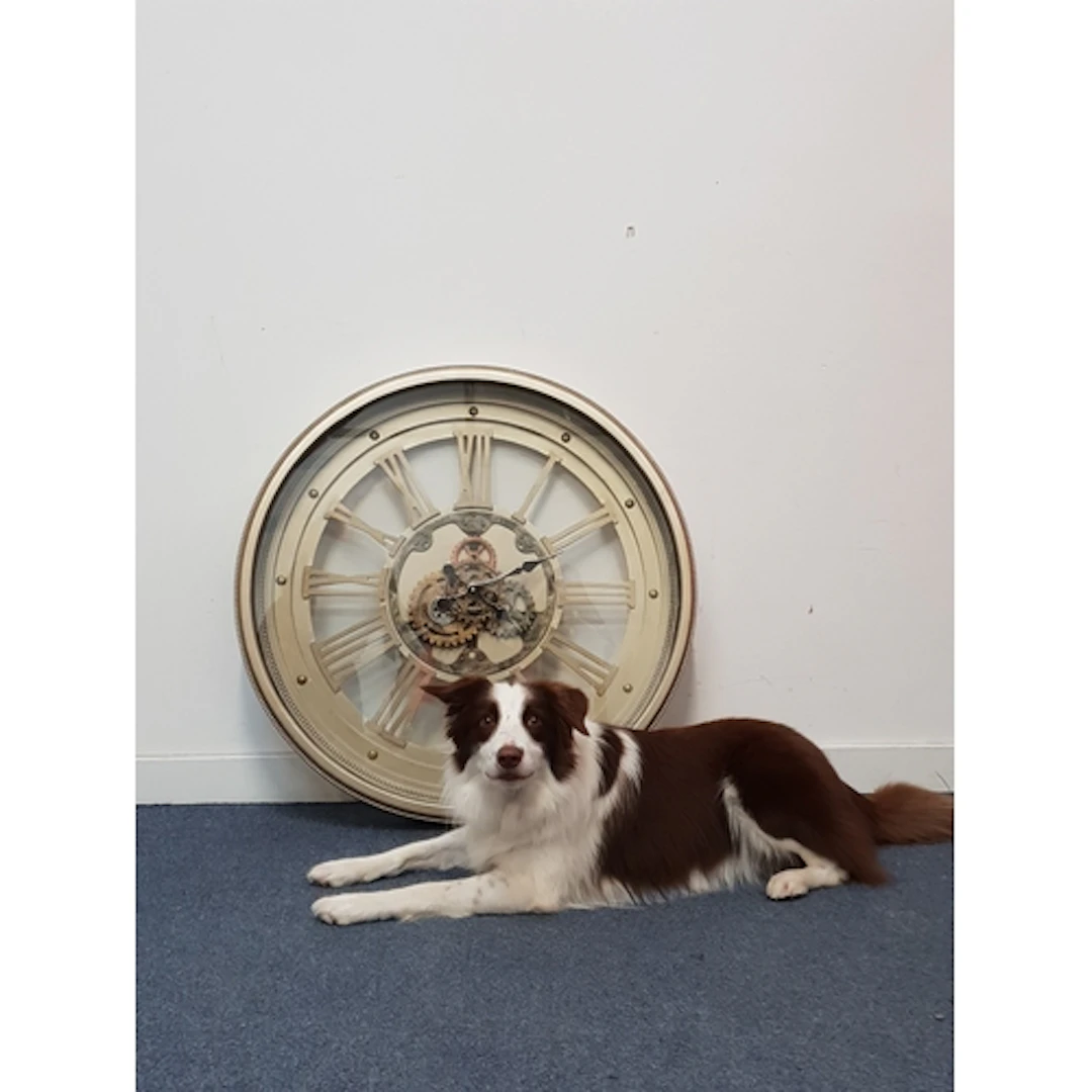 CONTEMPORARY INDUSTRIAL STYLE WALL CLOCK the skeleton design...