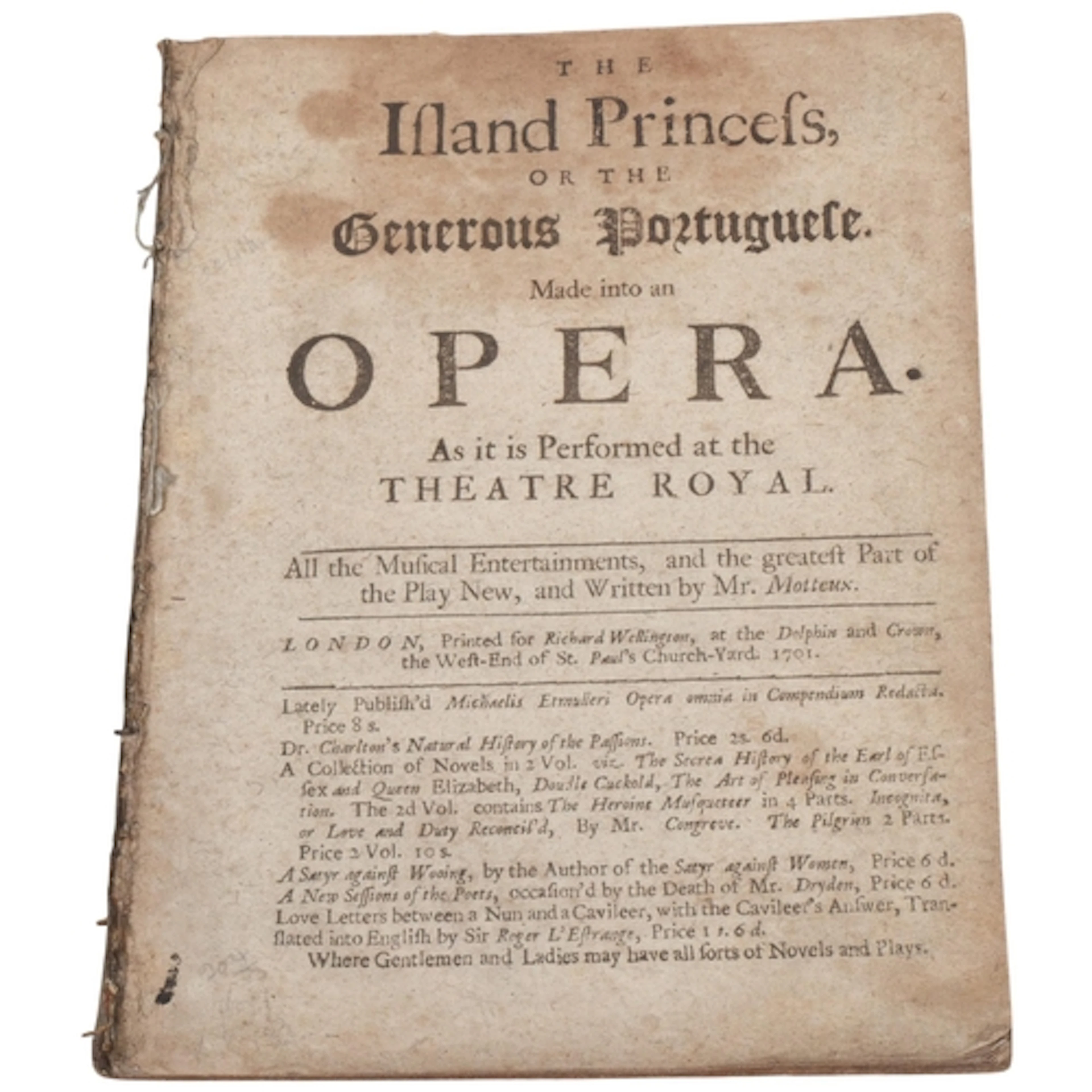 The Island Princess, or The Generous Portuguese, made into a...