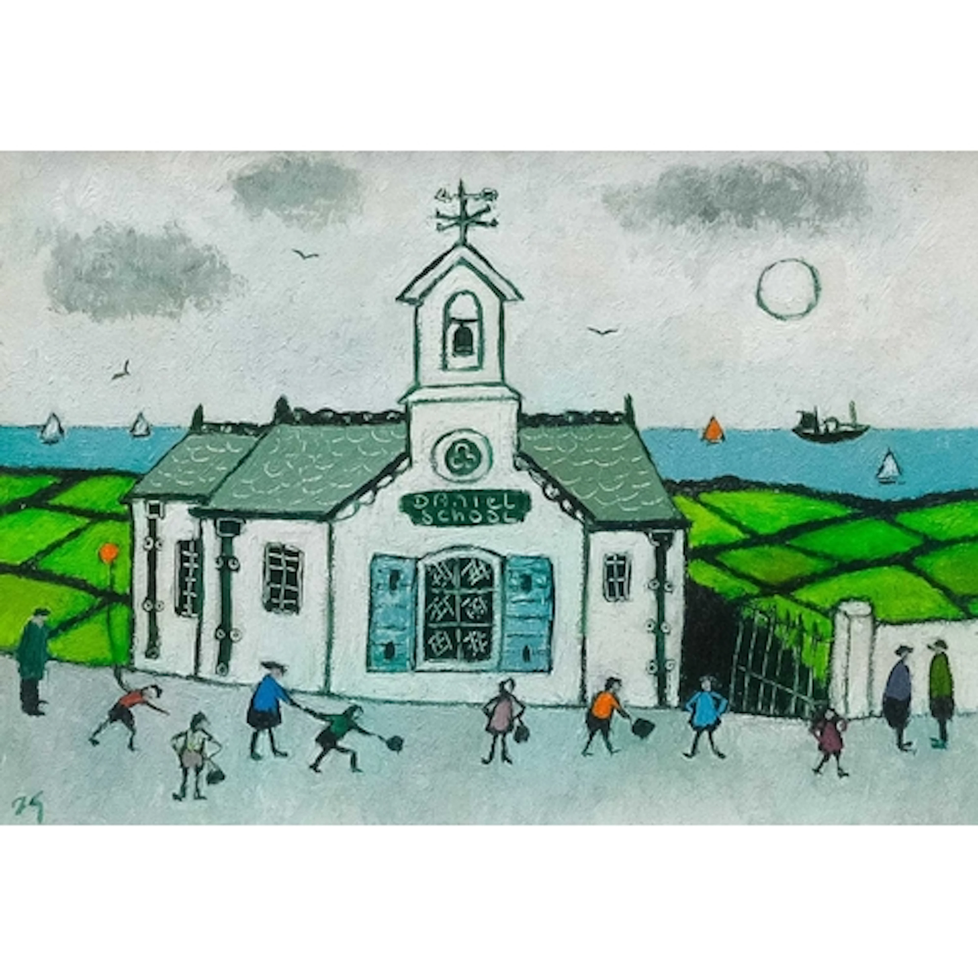 § Joan GILLCHREST (1918-2008) Daniel's School Oil on card, ...